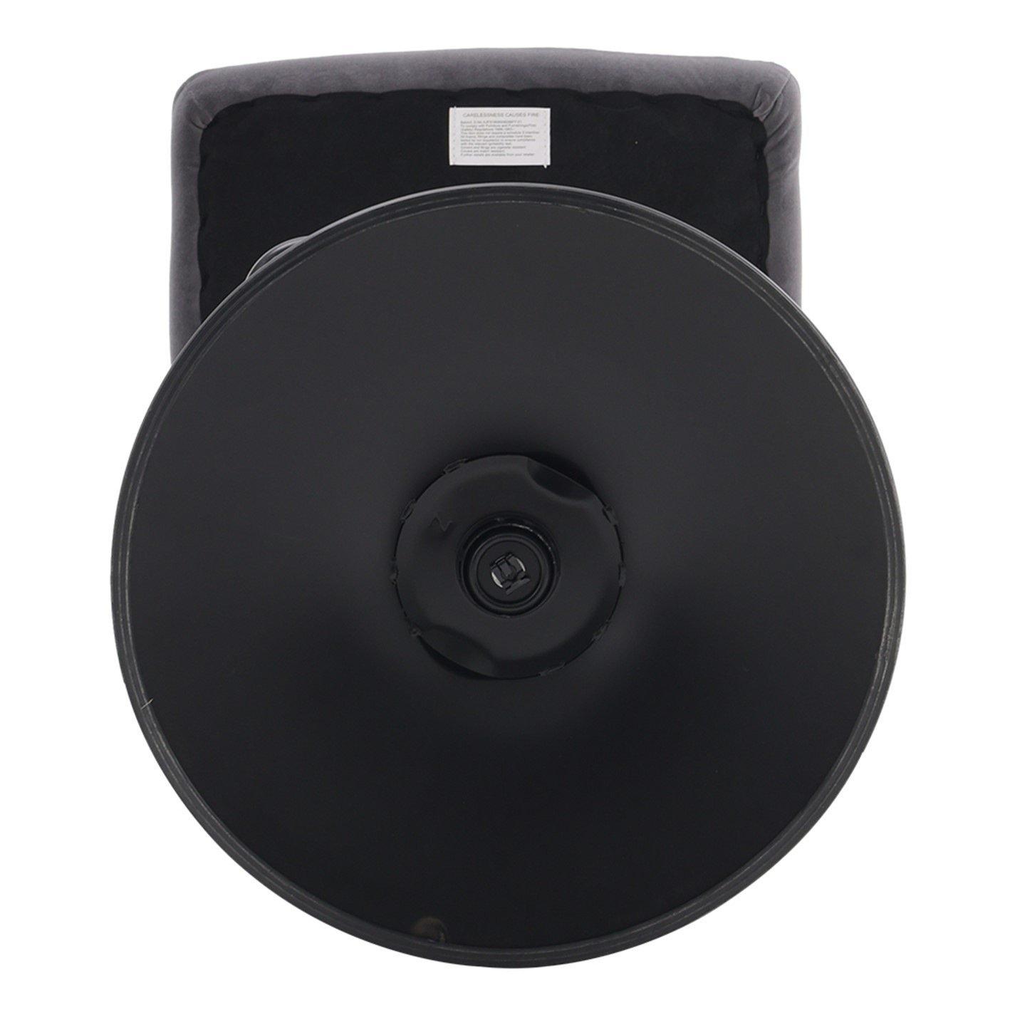 Dark Grey - Kabinet UK - 2Pcs Velvet Upholstery Bar Stools - 7