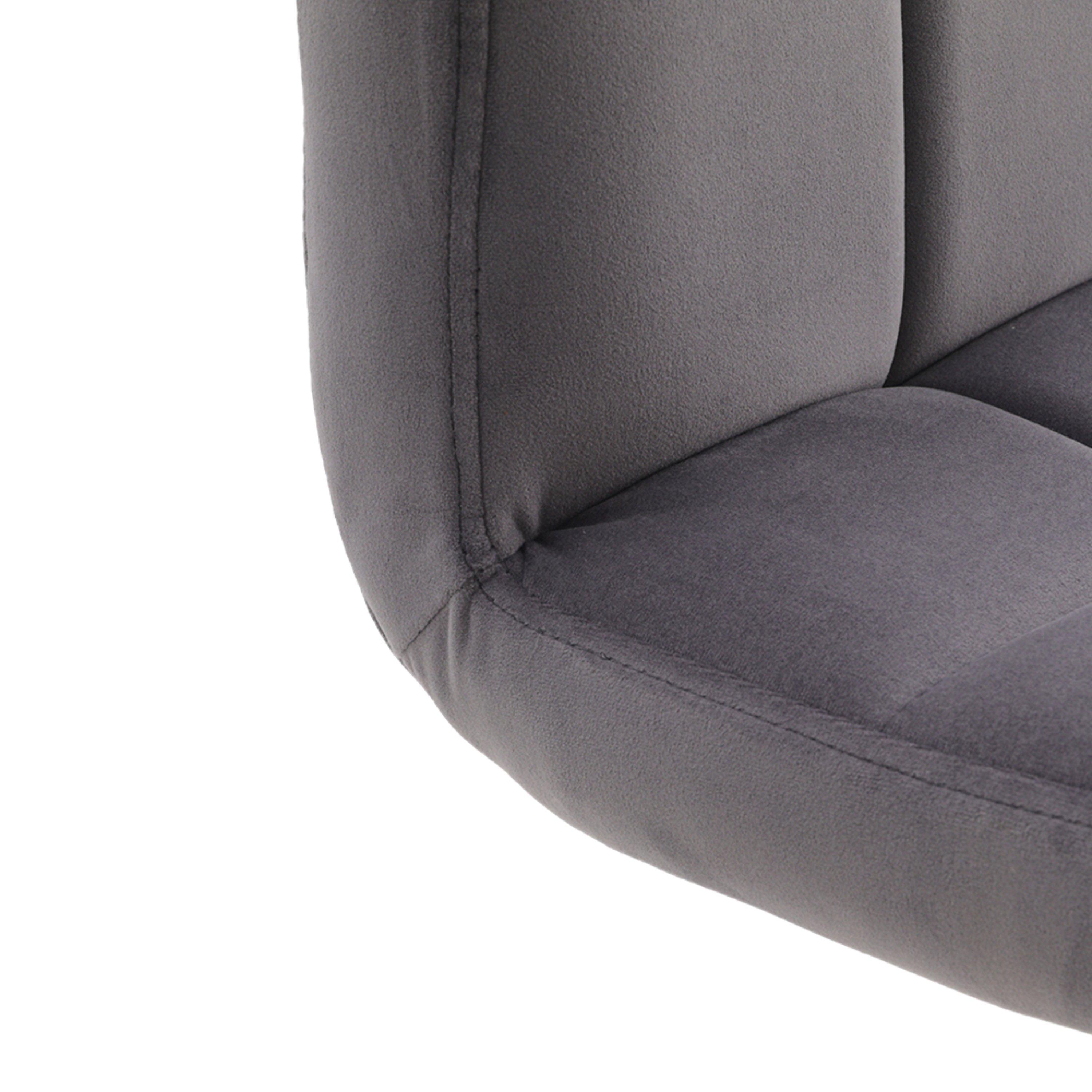 Dark Grey - Kabinet UK - 2Pcs Velvet Upholstery Bar Stools - 8