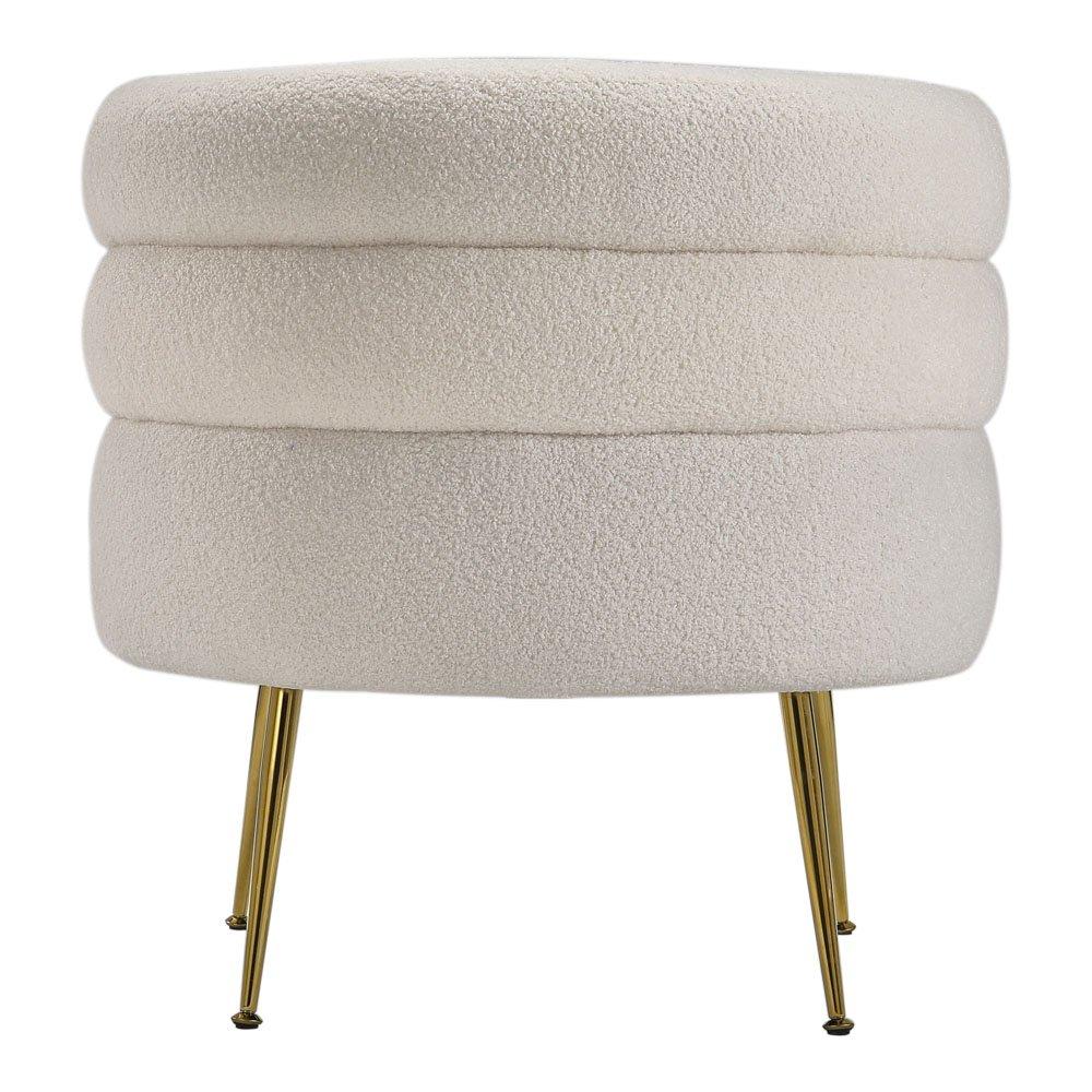 White - Kabinet UK - Curved Upholstered Single Sofa Accent Chair - 6