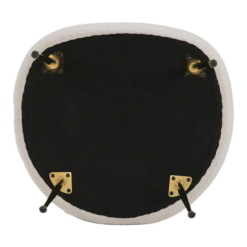 White - Kabinet UK - Curved Upholstered Single Sofa Accent Chair - 8