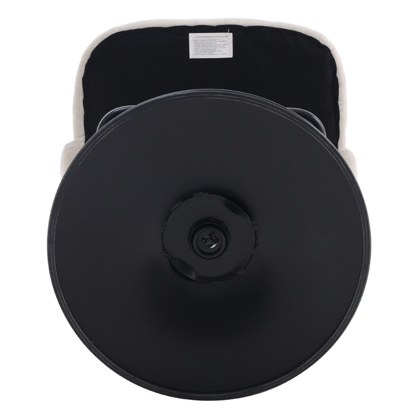 White Black - Kabinet UK - Linen Counter Swivel Height Breakfast Bar Stools - 11