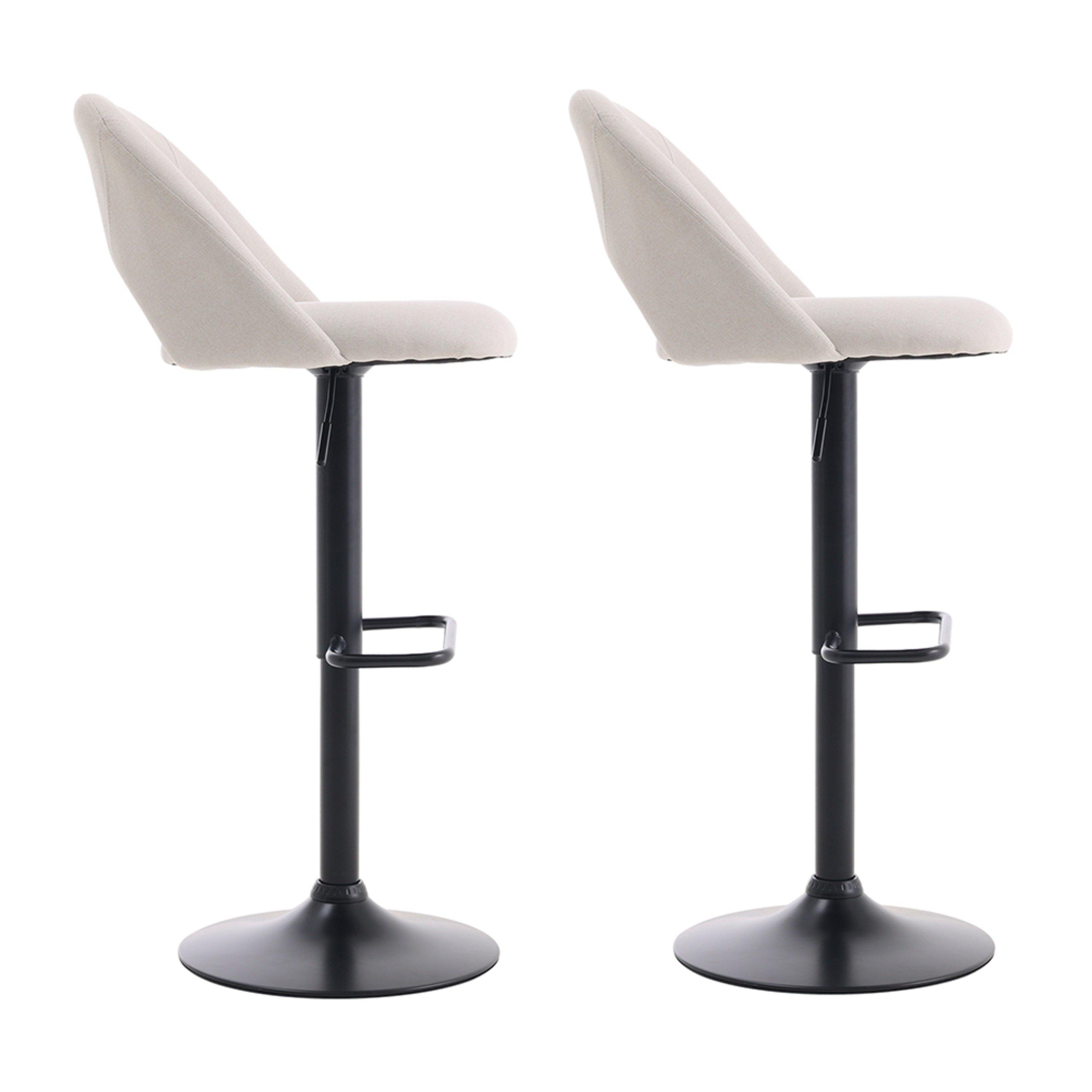 White Black - Kabinet UK - Linen Counter Swivel Height Breakfast Bar Stools - 3