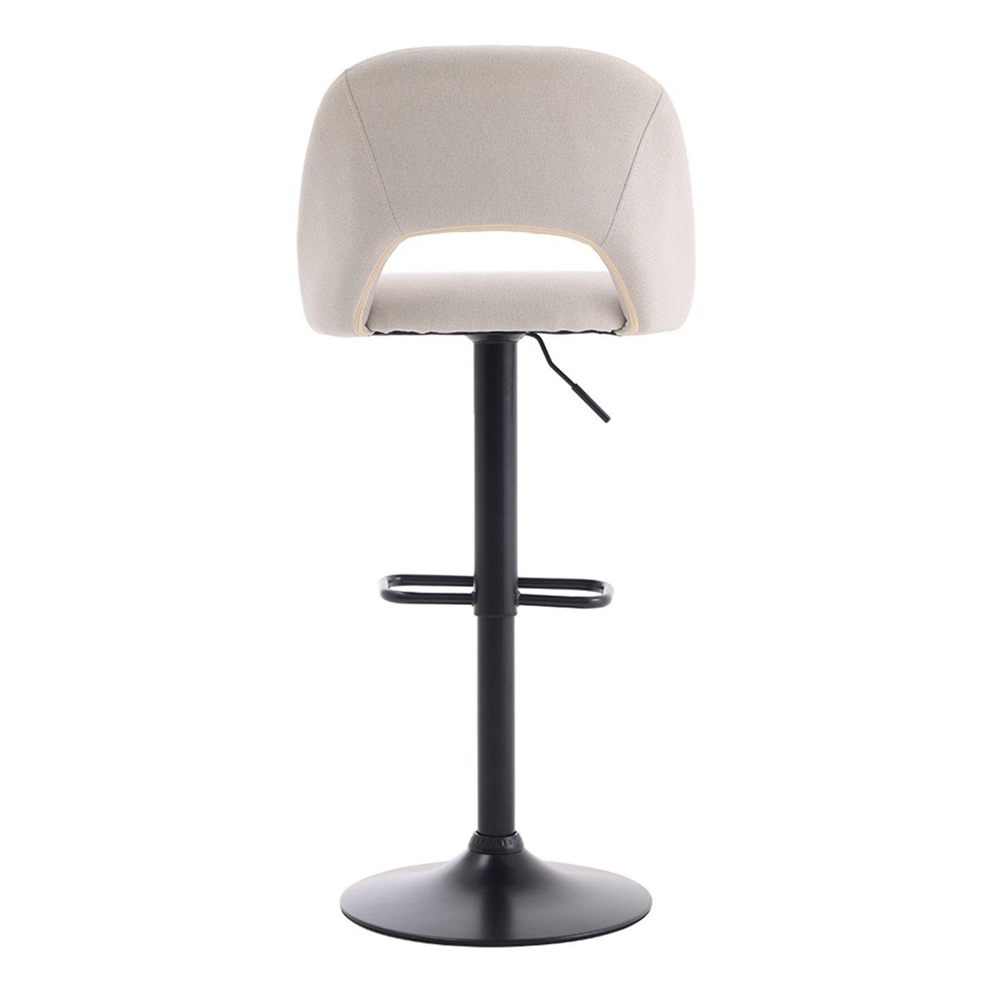 White Black - Kabinet UK - Linen Counter Swivel Height Breakfast Bar Stools - 4