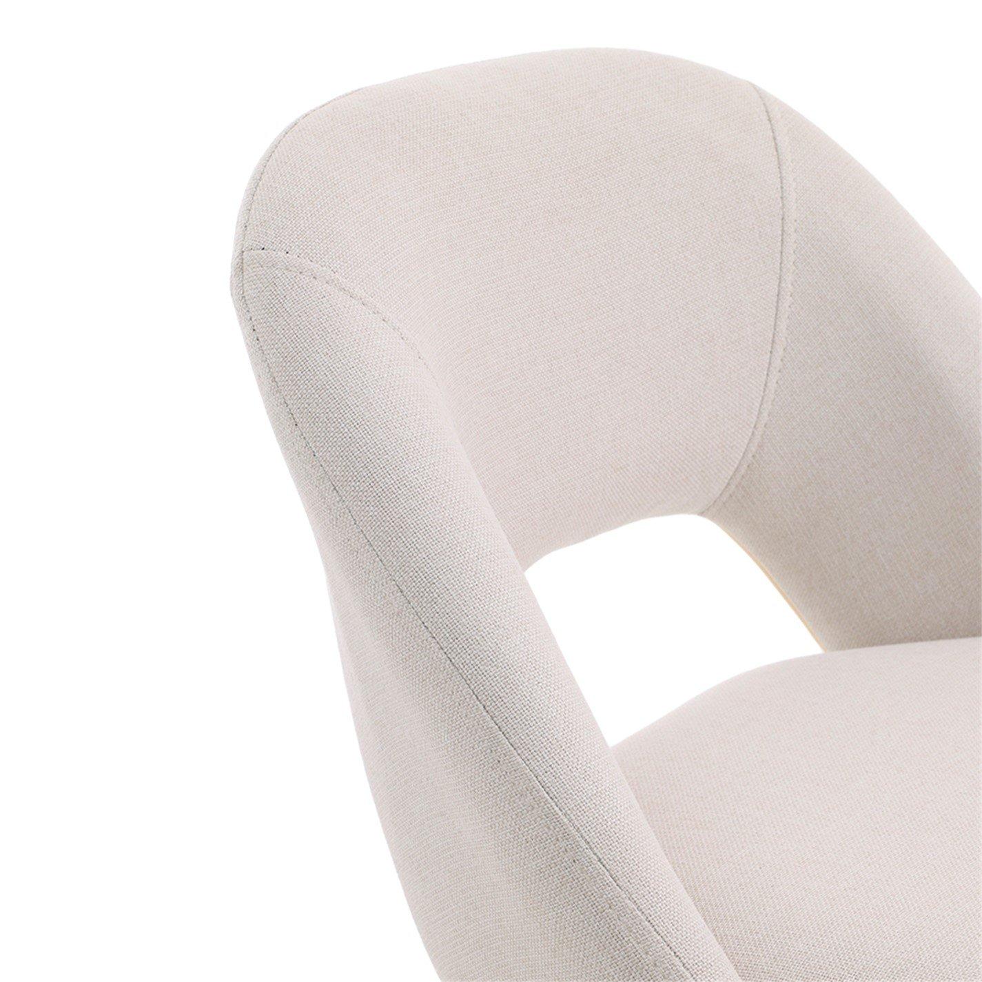 White Black - Kabinet UK - Linen Counter Swivel Height Breakfast Bar Stools - 6