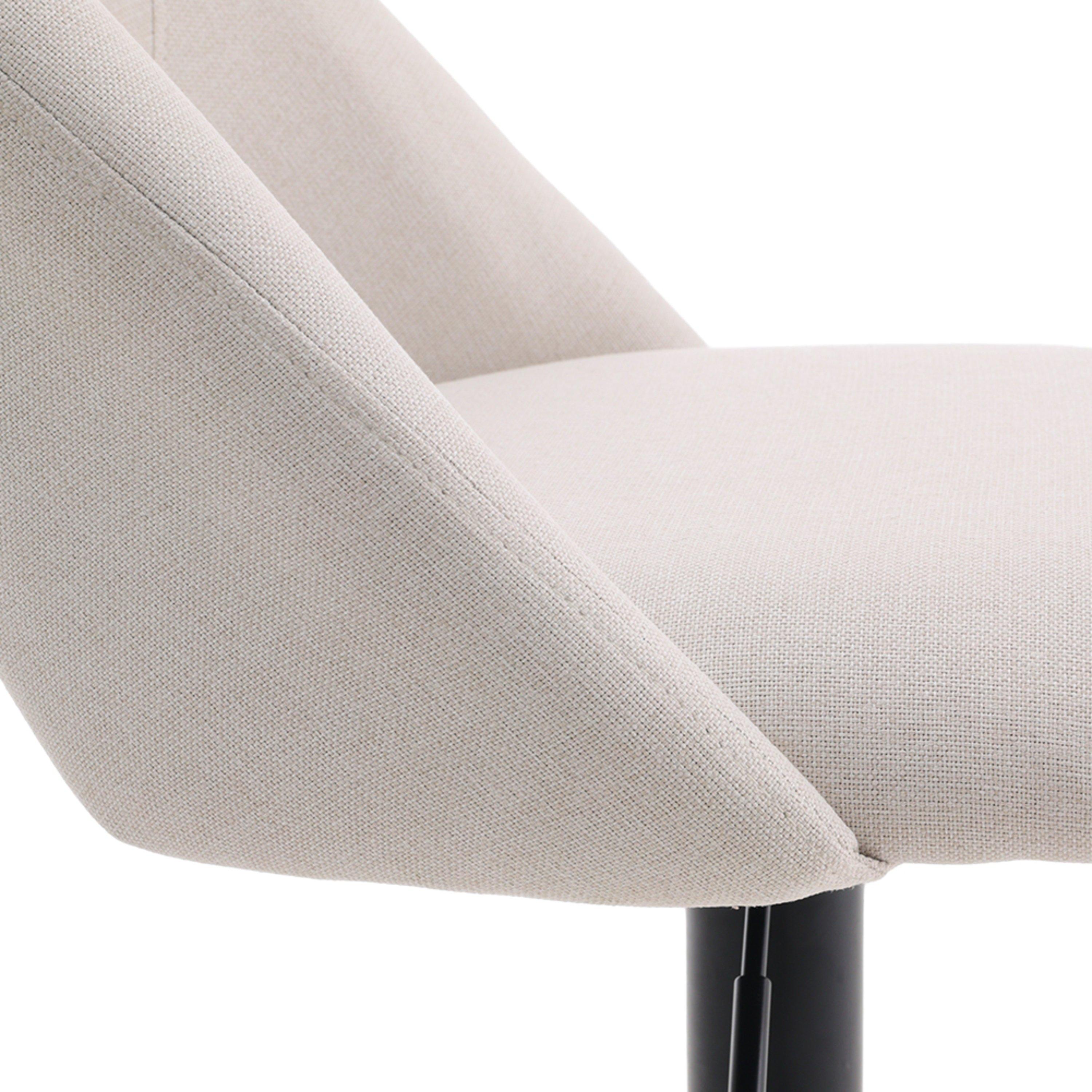 White Black - Kabinet UK - Linen Counter Swivel Height Breakfast Bar Stools - 9