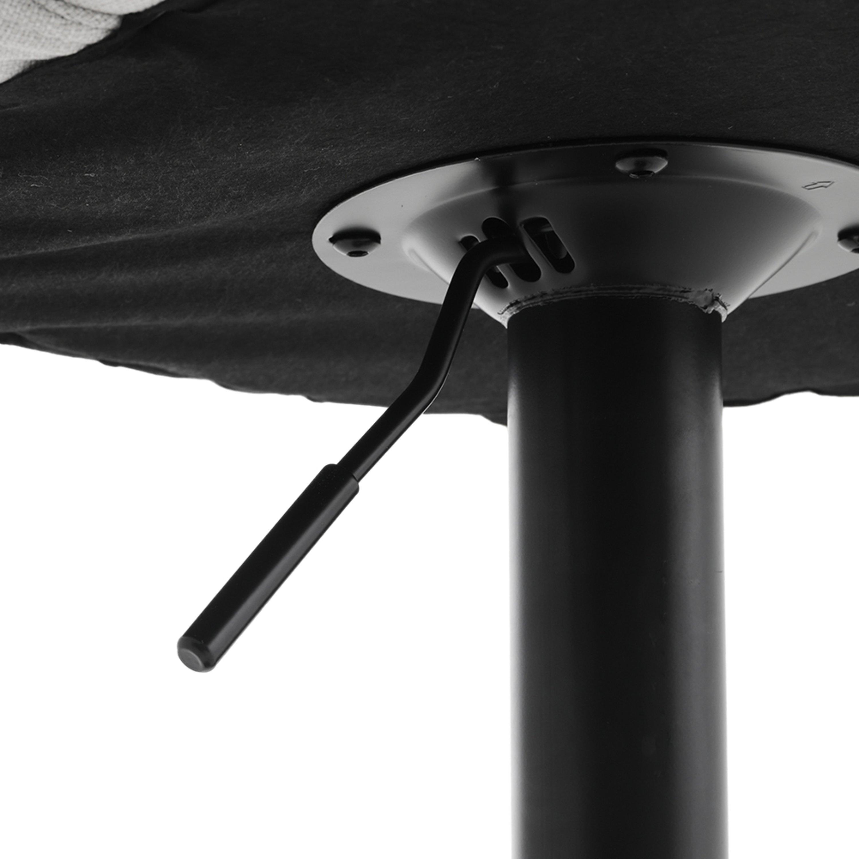 White Black - Kabinet UK - Linen Counter Swivel Height Breakfast Bar Stools - 10