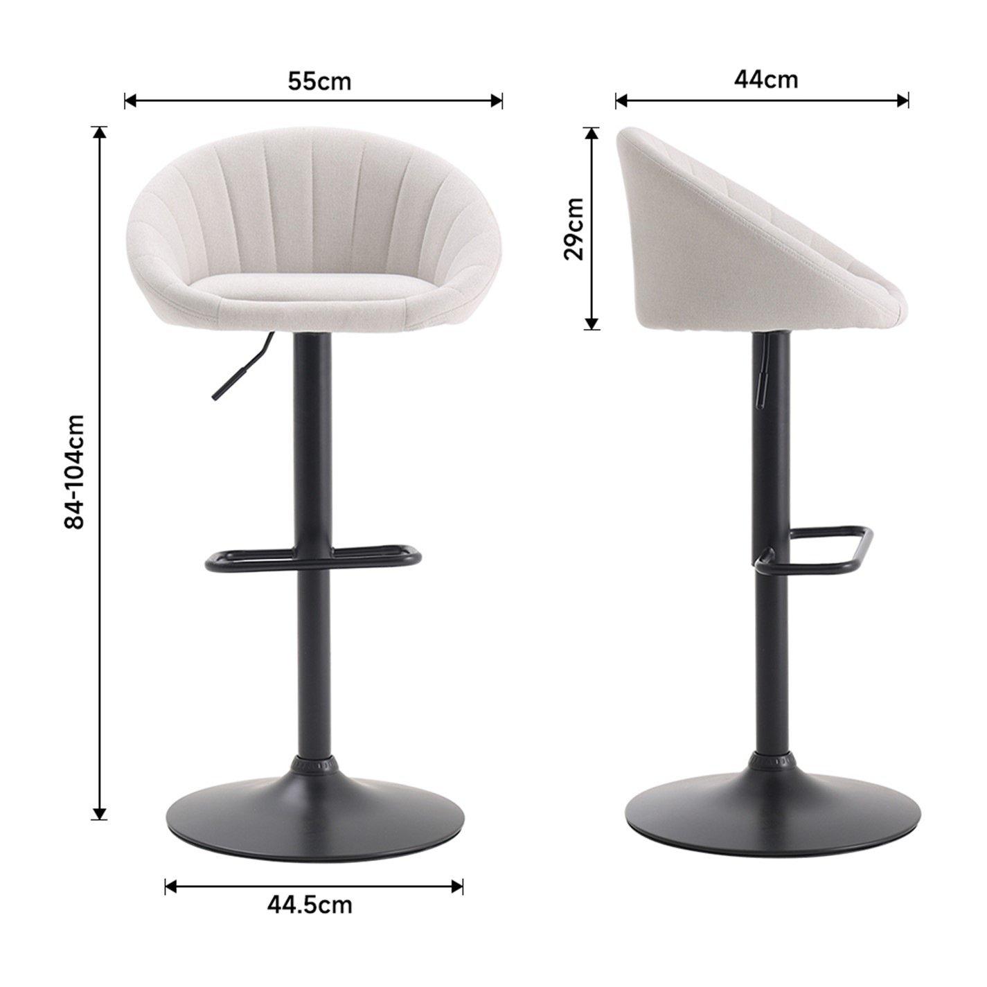White Black - Kabinet UK - 2 Set Chic Swivel Breakfast Bar Stools - 8