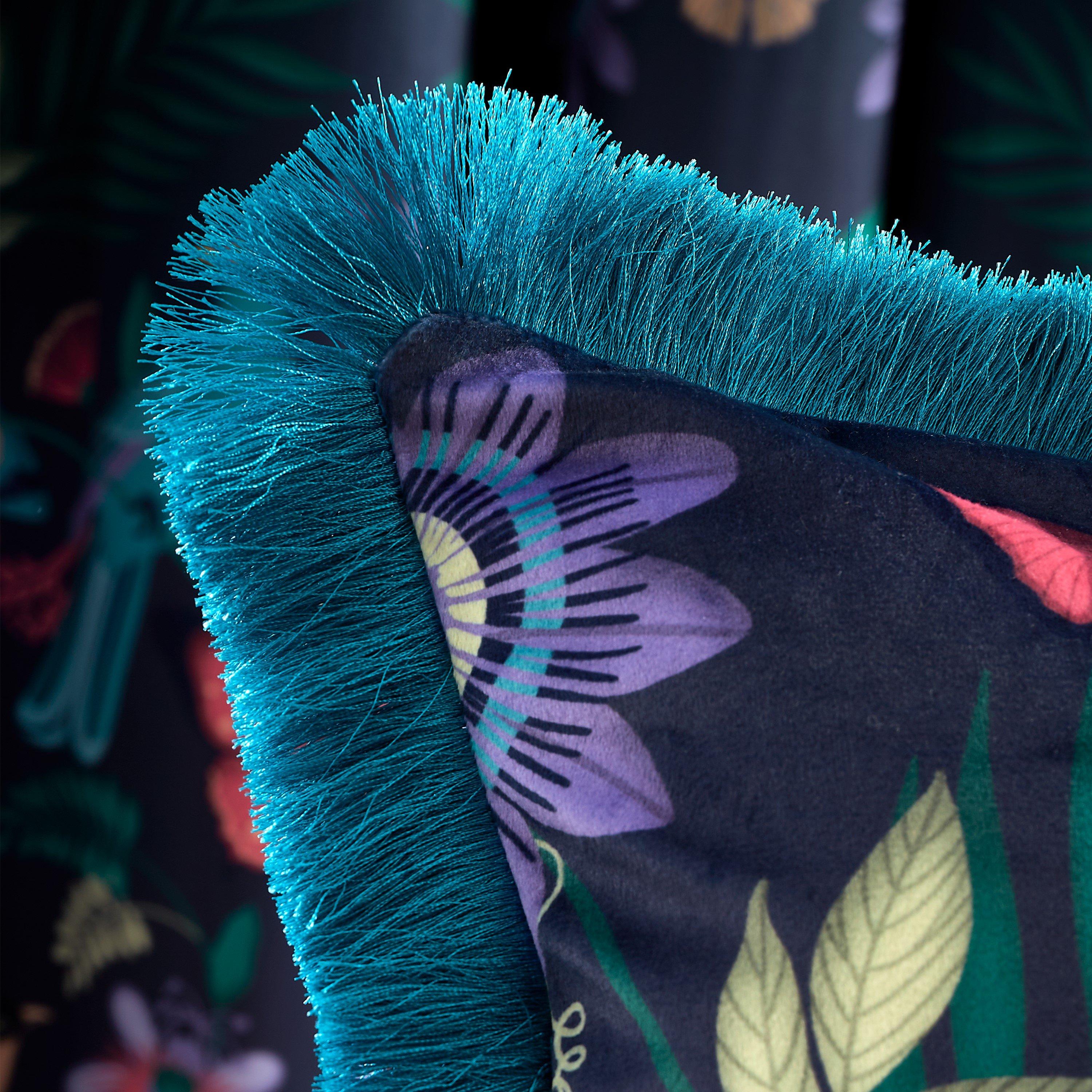 Navy Blue - Catherine Lansfield - Mya Tropical Birds Cushion - 2