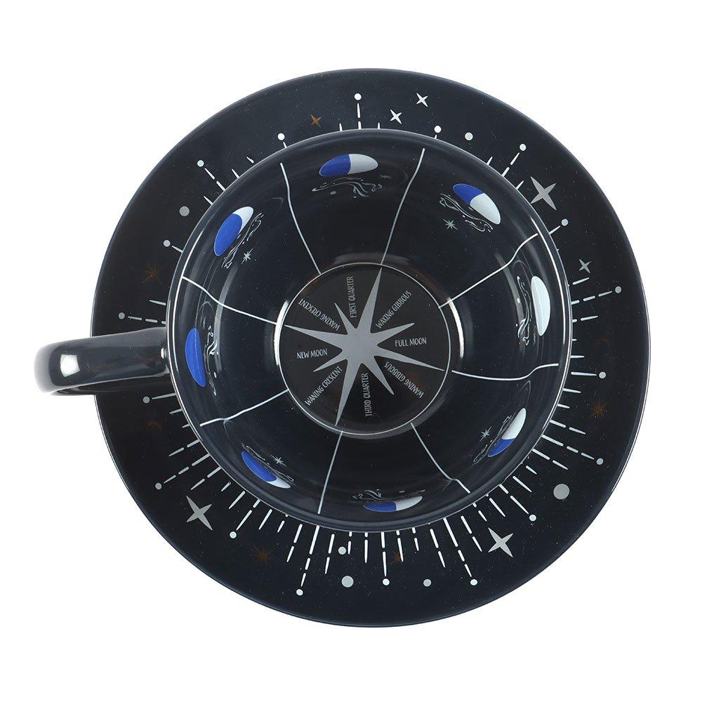 Blue - Something Different - Blue Moon Phase Teacup and Saucer - 4