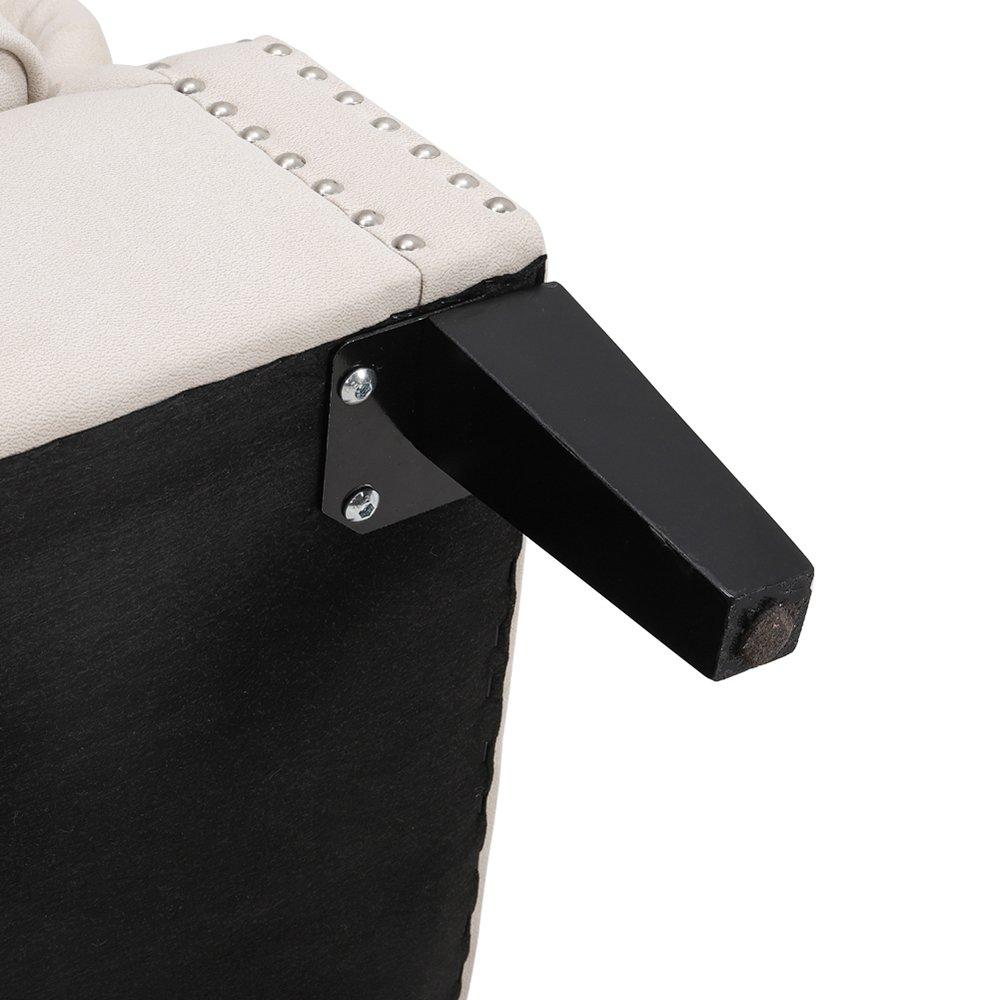 White - Kabinet UK - Vintage Velvet Wing Back Armchair with Studs - 9