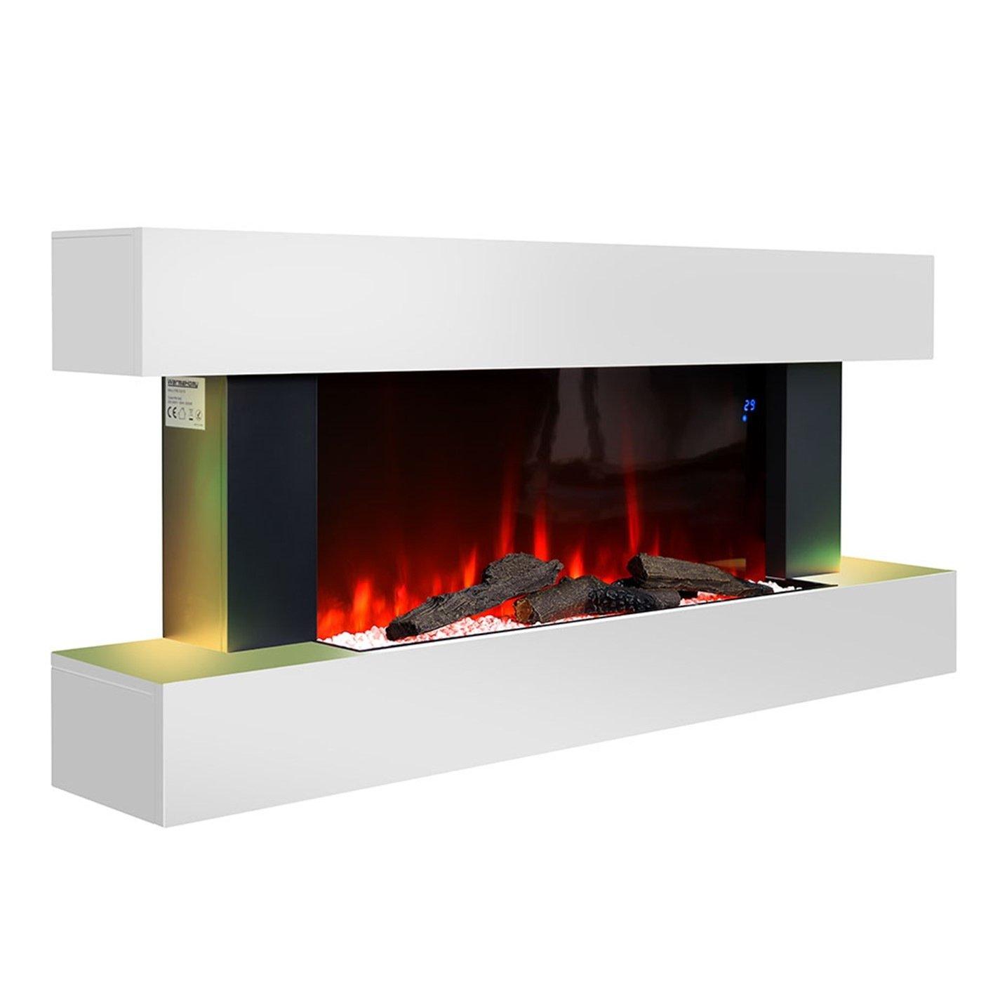 White - Kabinet UK - Contemporary Wall Mntd/Freestand Fireplace Mantel - 6