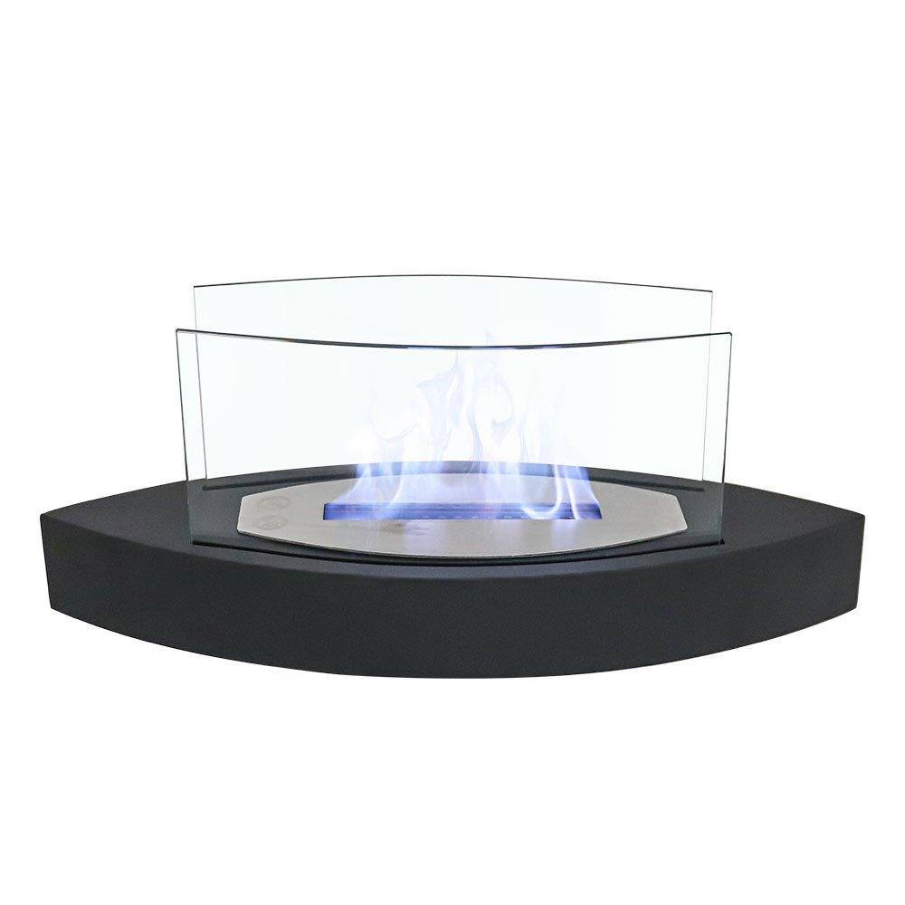 Black - Kabinet UK - Stainless Steel Tabletop Ethanol Fireplace - 1