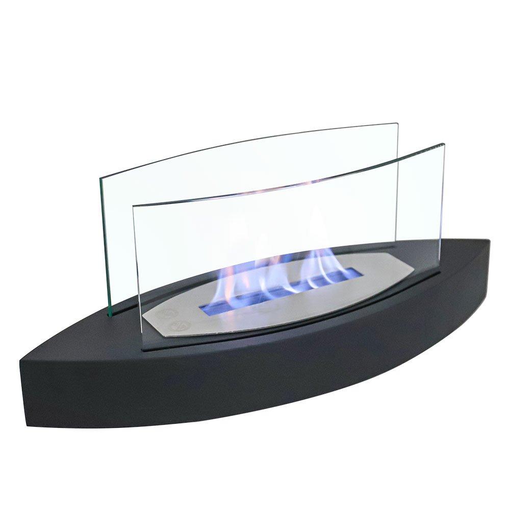 Black - Kabinet UK - Stainless Steel Tabletop Ethanol Fireplace - 2