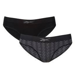Reebok 2 Pack Womens Briefs Ash