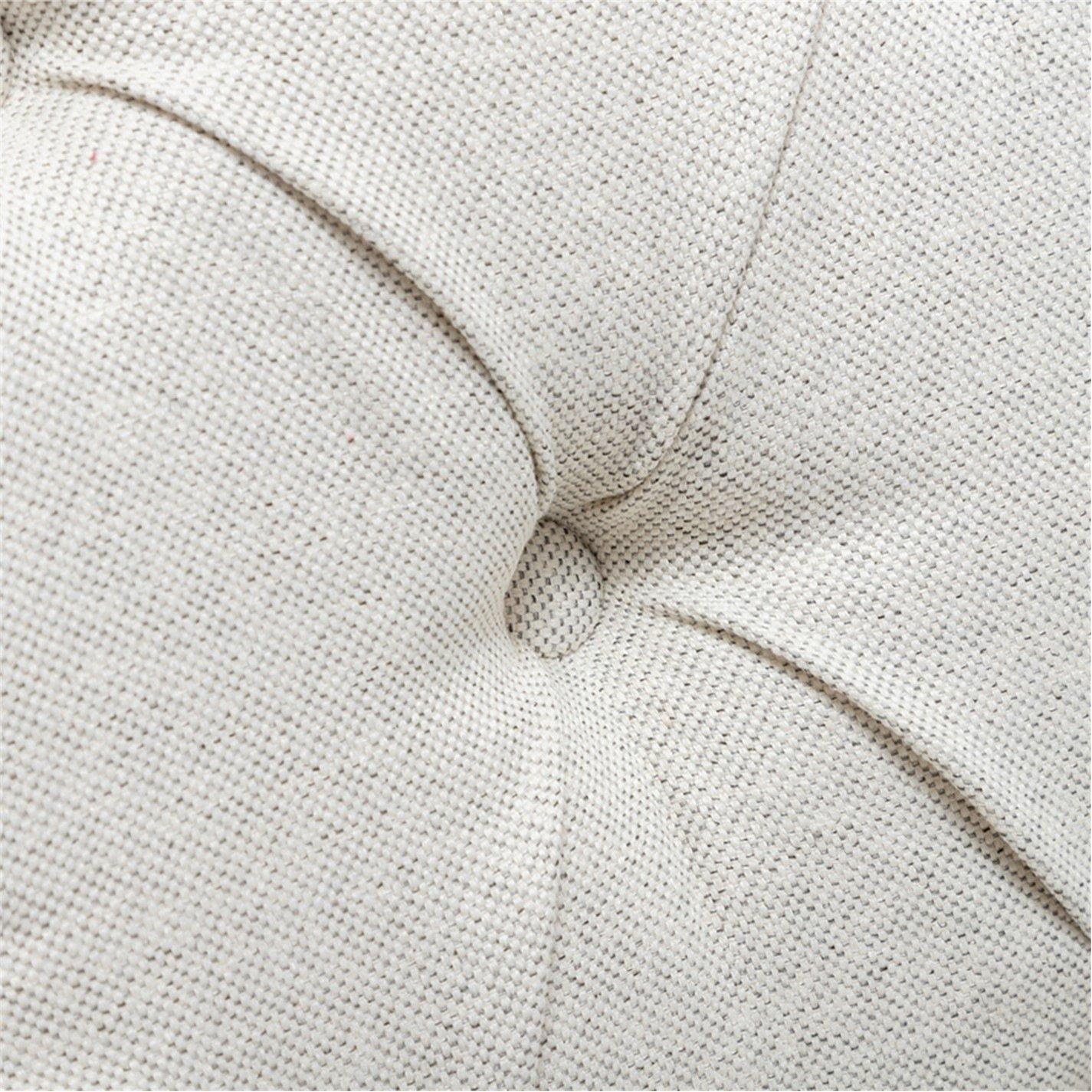 White - Kabinet UK - Classic Buttoned Linen Armchair - 8