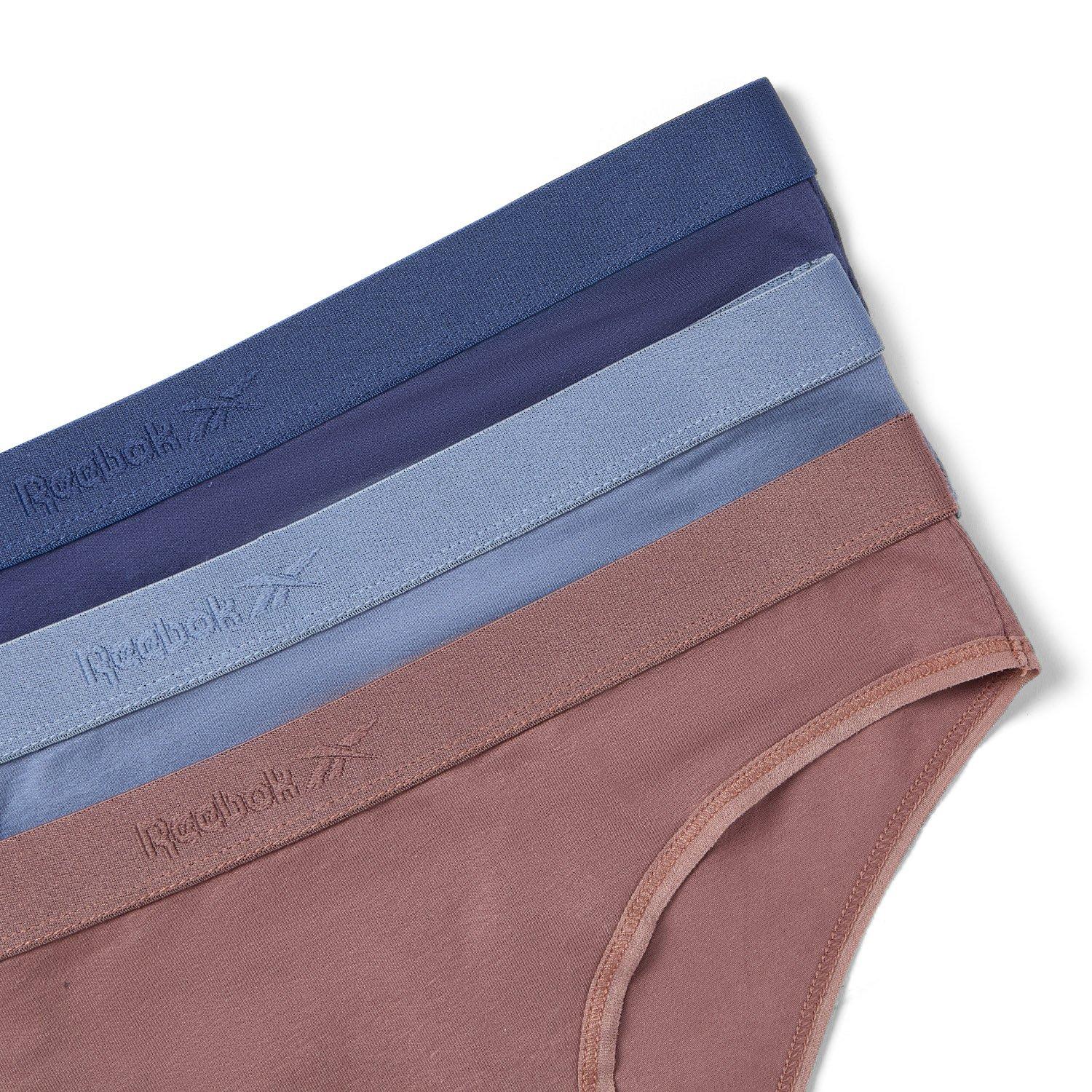 Blu/Cocoa - Reebok - Reebok Womens 3 pack Briefs Dona - 8