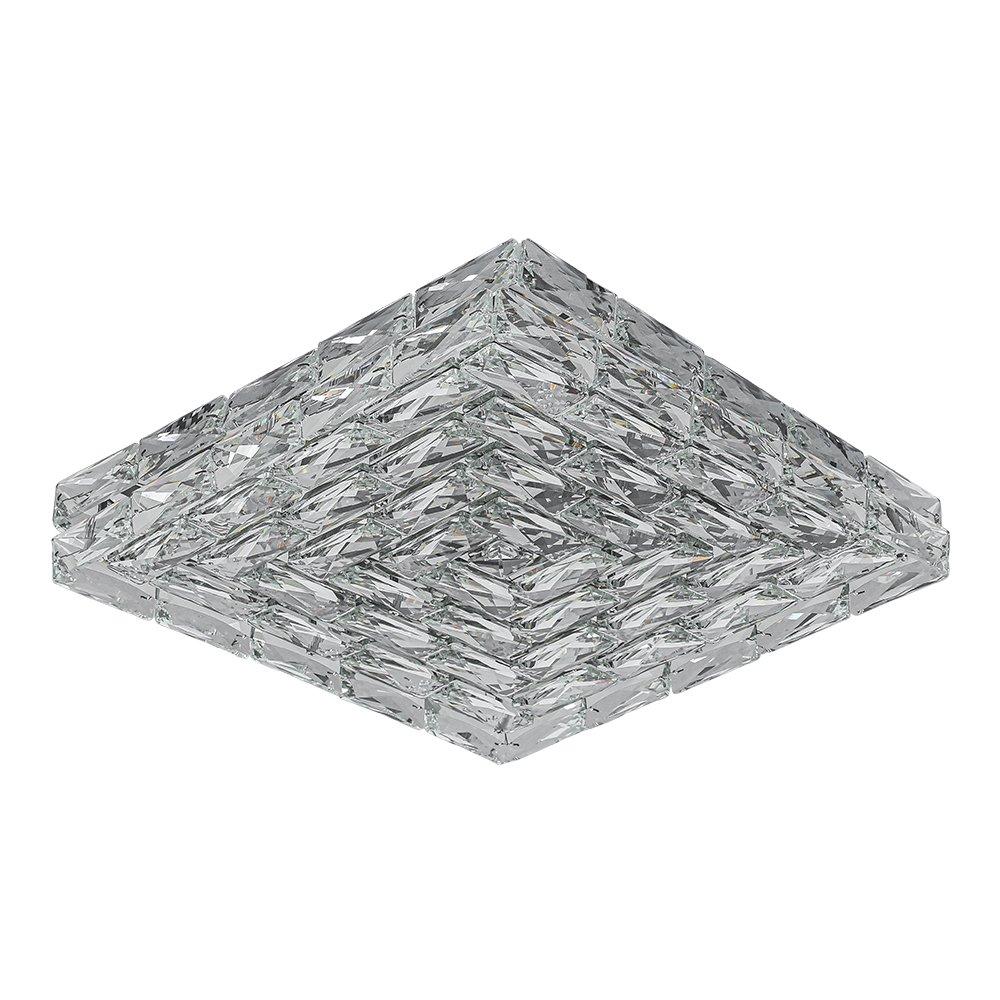 White - Kabinet UK - Modern Square Crystal LED Ceiling Light - 3