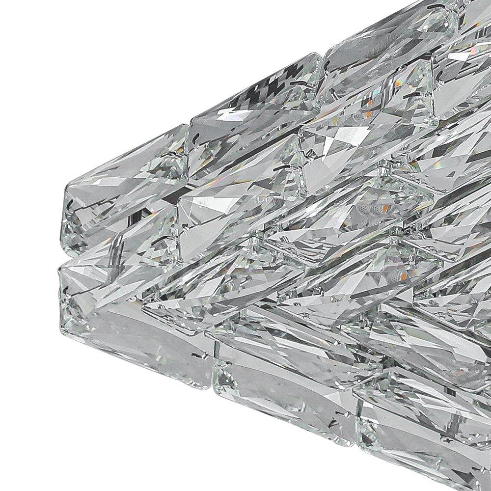 White - Kabinet UK - Modern Square Crystal LED Ceiling Light - 5