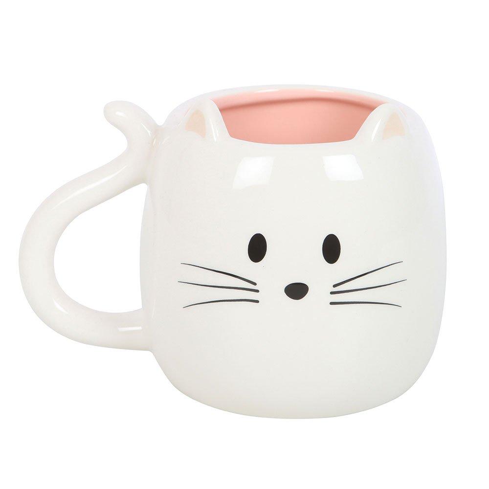 White - Something Different - White Cat Shaped Mug - 2