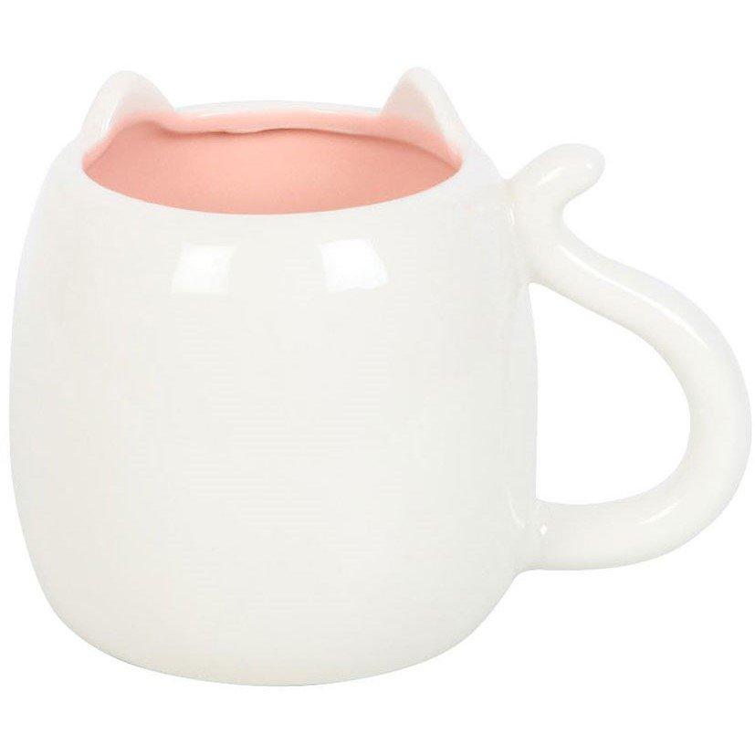 White - Something Different - White Cat Shaped Mug - 3