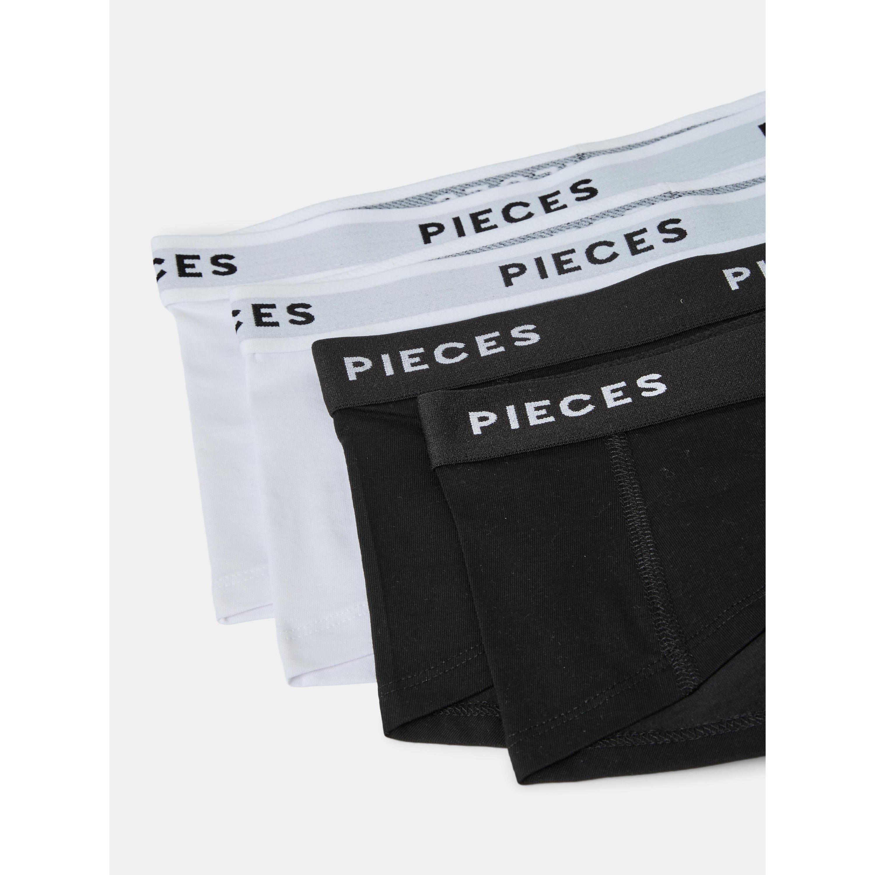 Preto/Branco - Pieces - Pieces LG 4-Pack Hip Ld63 - 2