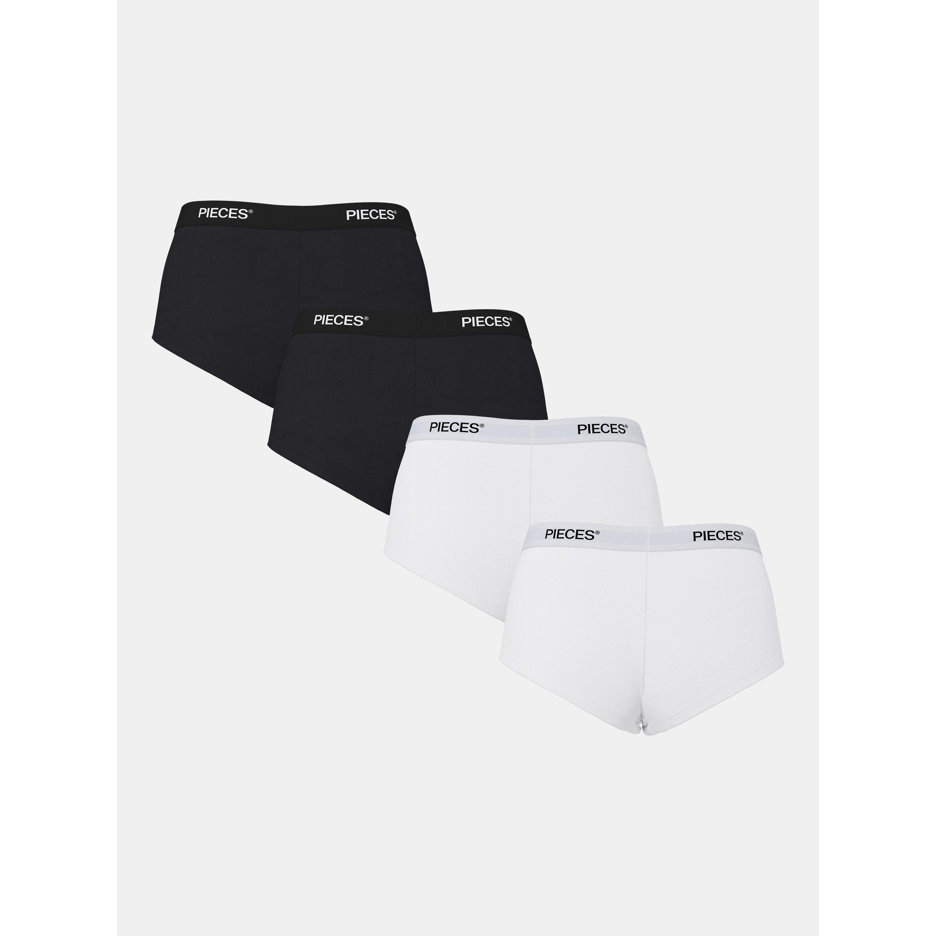 Preto/Branco - Pieces - Pieces LG 4-Pack Hip Ld63 - 3