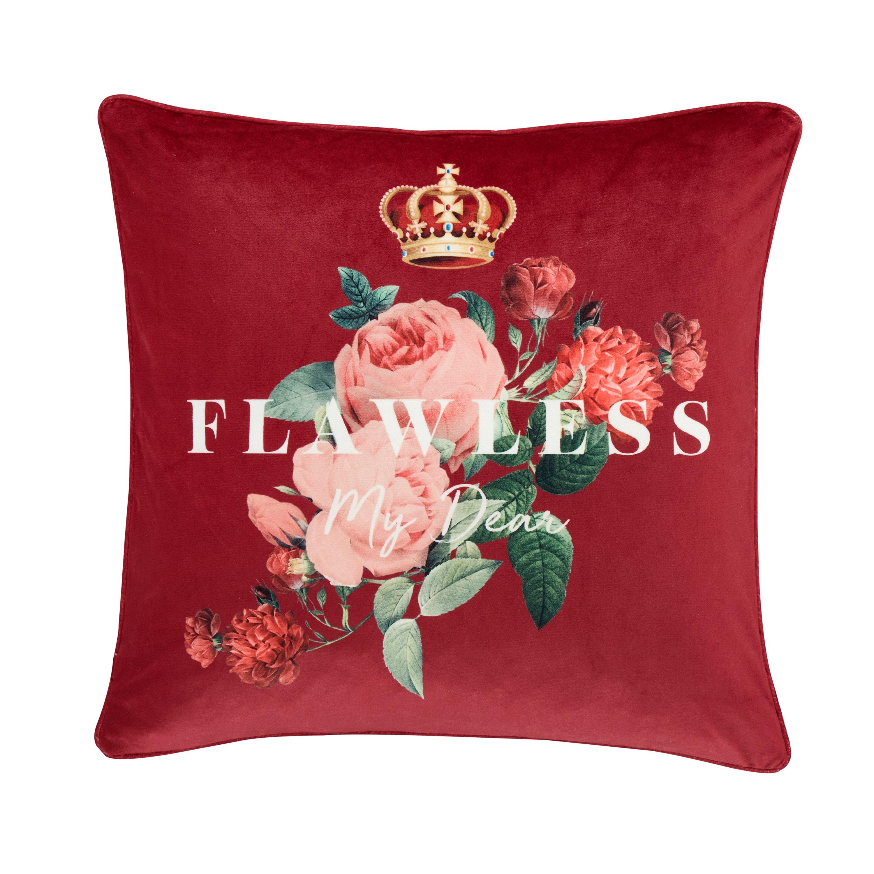 Red - Catherine Lansfield - Bridgerton by CL Flawless Floral Soft Cushion - 5