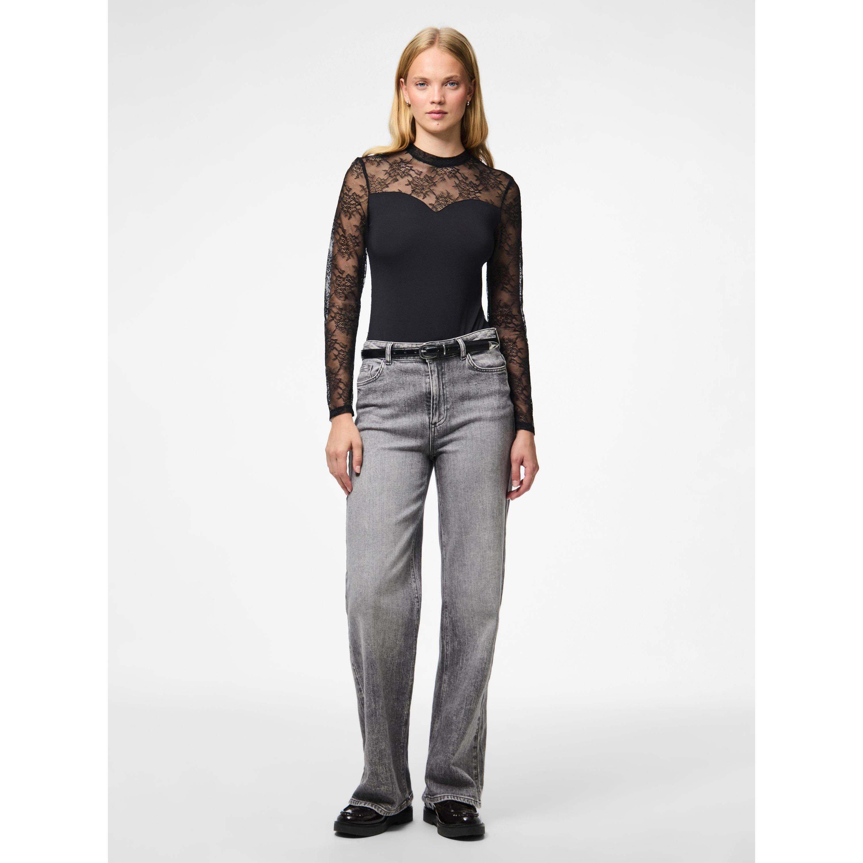 Preto - Pieces - Pieces Milly Ls Body Ld63 - 6