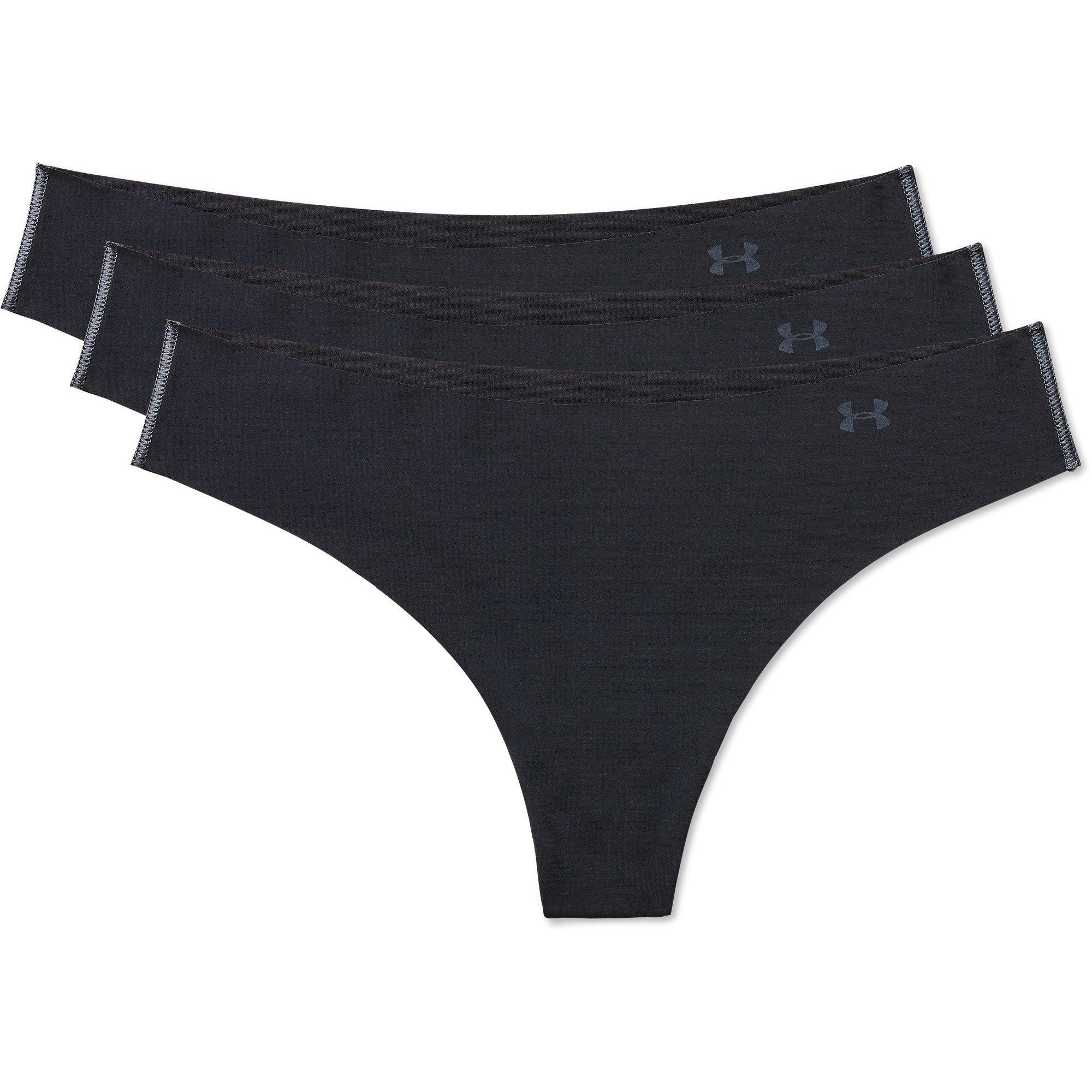 Black - Under Armour - Under 3 Pack Thongs Womens - 1