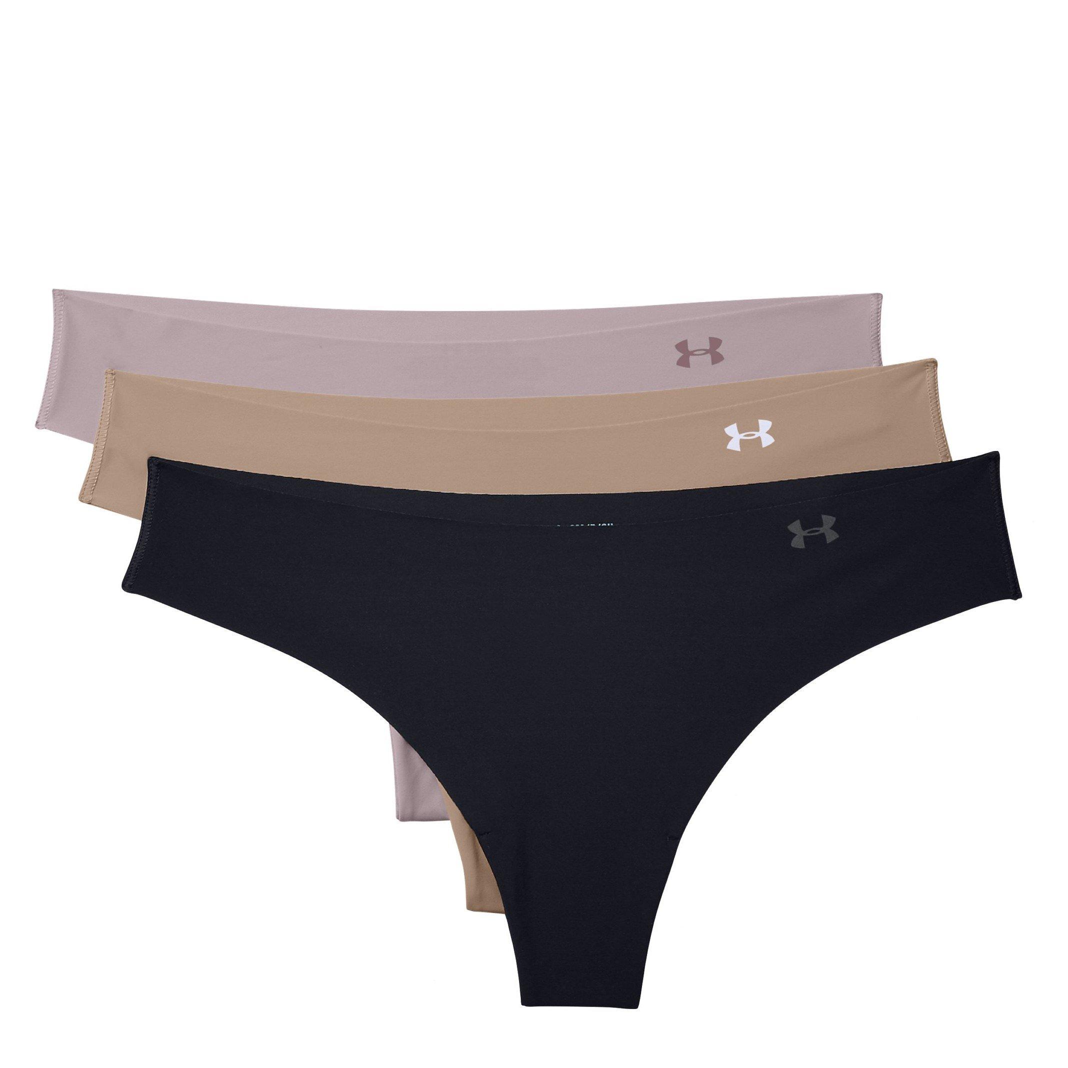 Zwart/Beige - Under Armour - Under 3 Pack Thongs Womens - 1