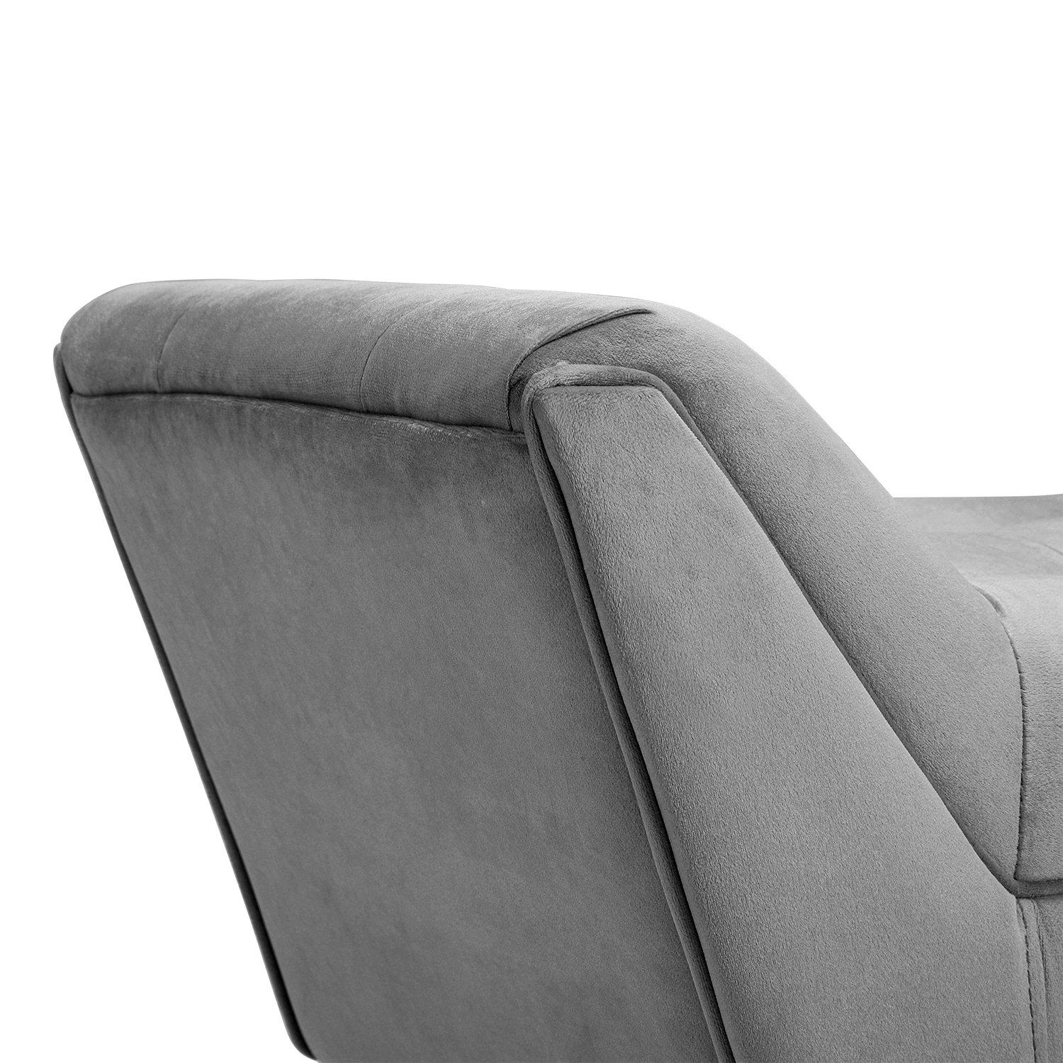 Grey - Kabinet UK - Tufted Velvet Buttoned Bench with Raised Arms - 8