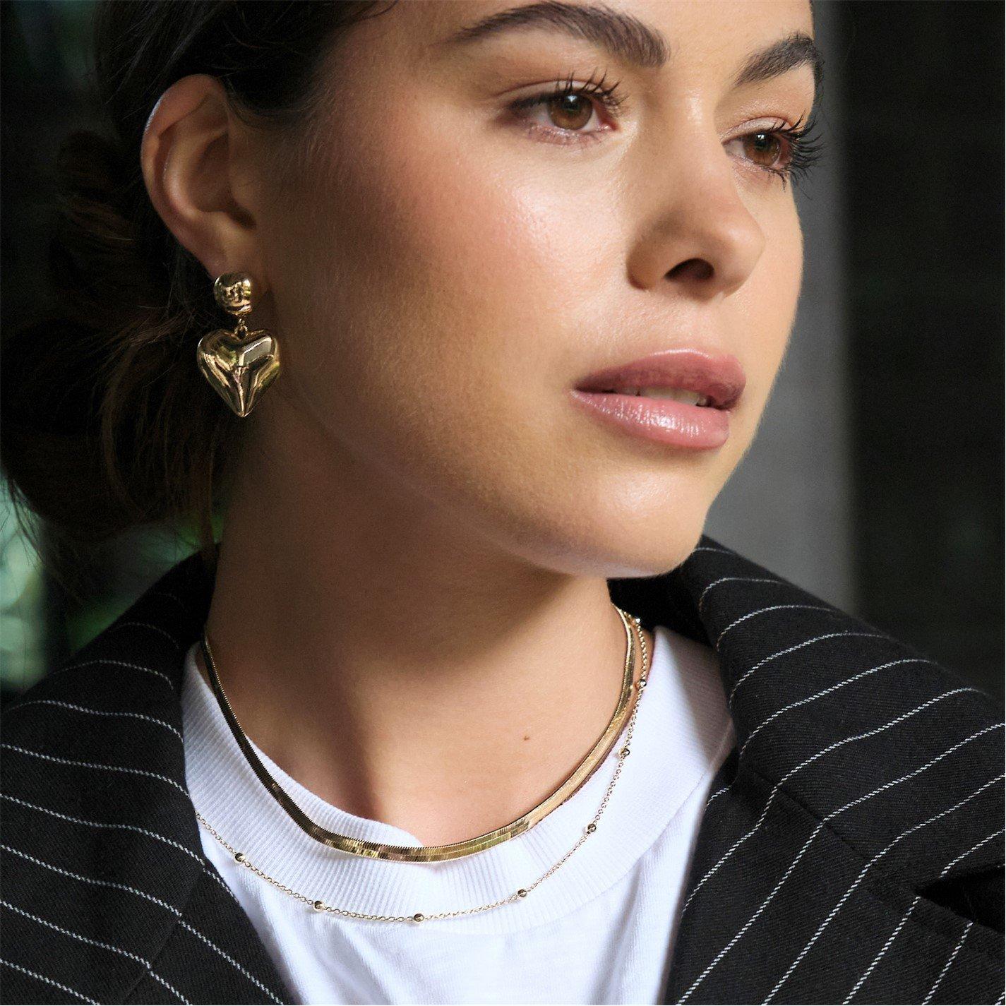 Gold - Mood - Gold Polished Fine Chain Necklaces - Pack Of 3 - 3