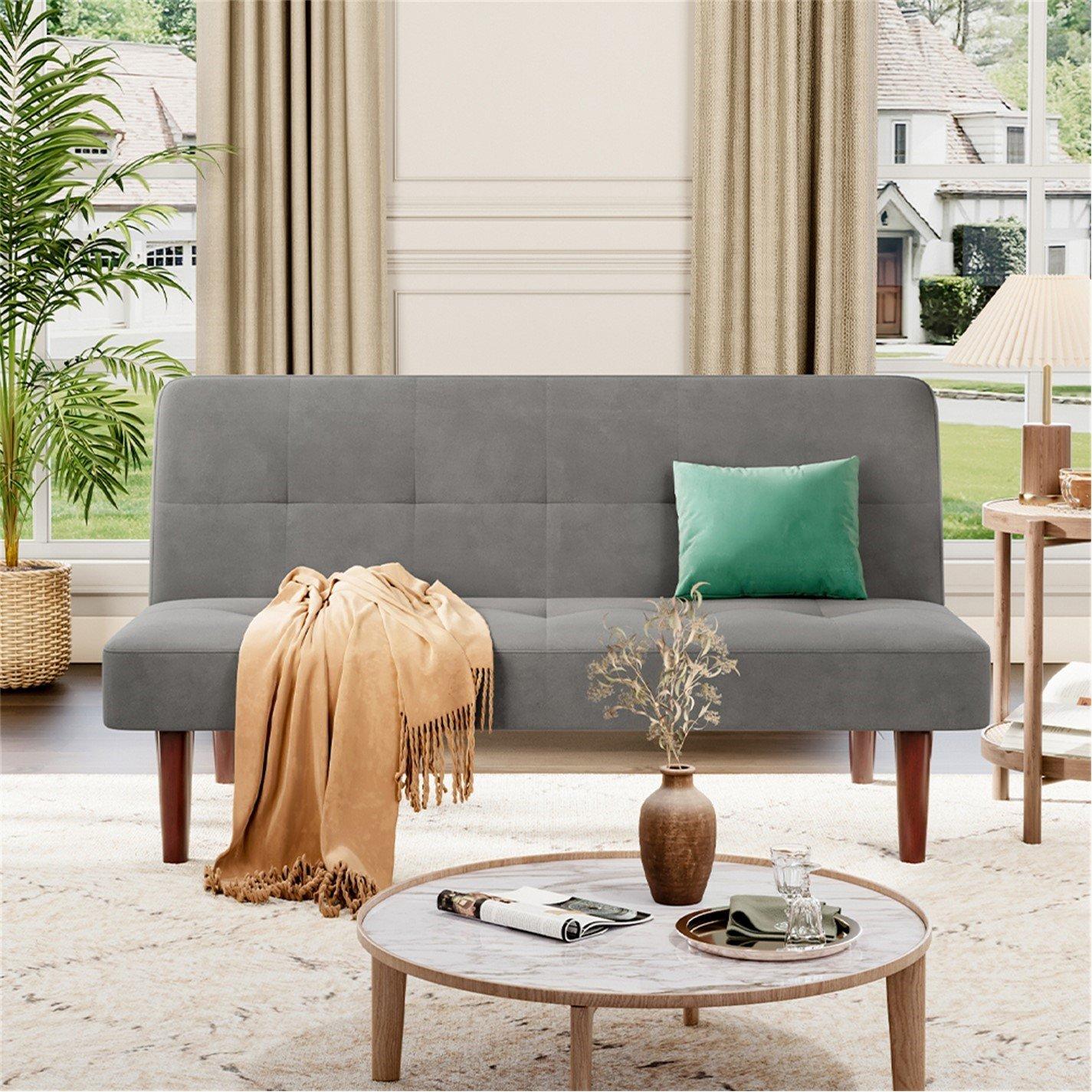 Dark Grey - Kabinet UK - Small Modern 2-Seater Sofa Bed - 2