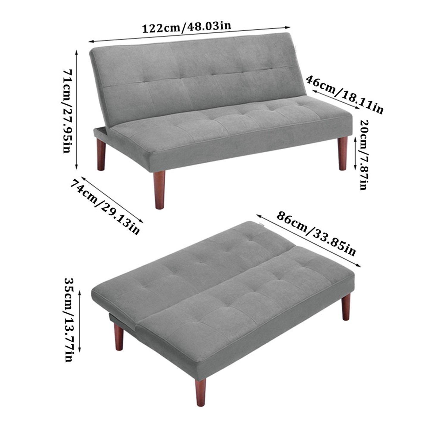 Dark Grey - Kabinet UK - Small Modern 2-Seater Sofa Bed - 10