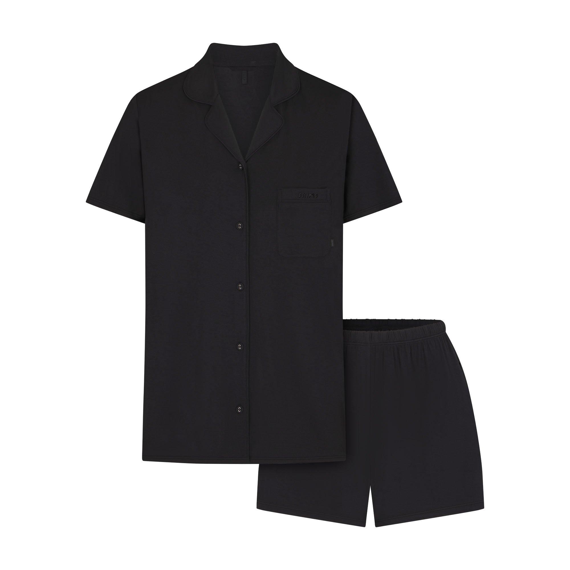 SKIMS Womens Sleep Short Sleeve Button Up Set