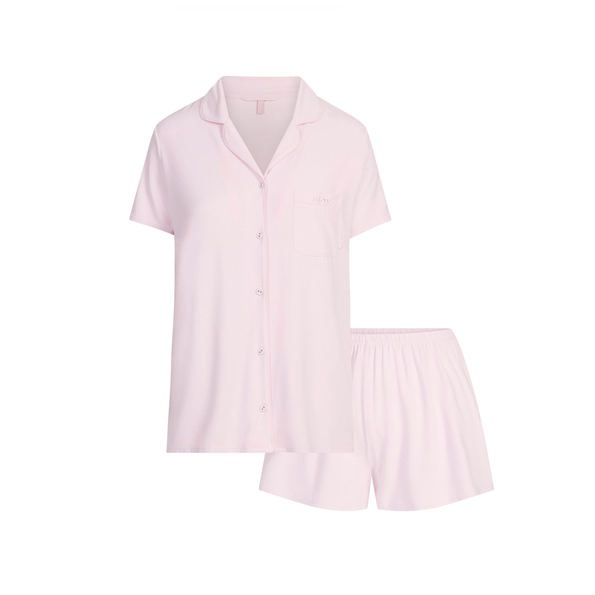 SKIMS Womens Sleep Short Sleeve Button Up Set