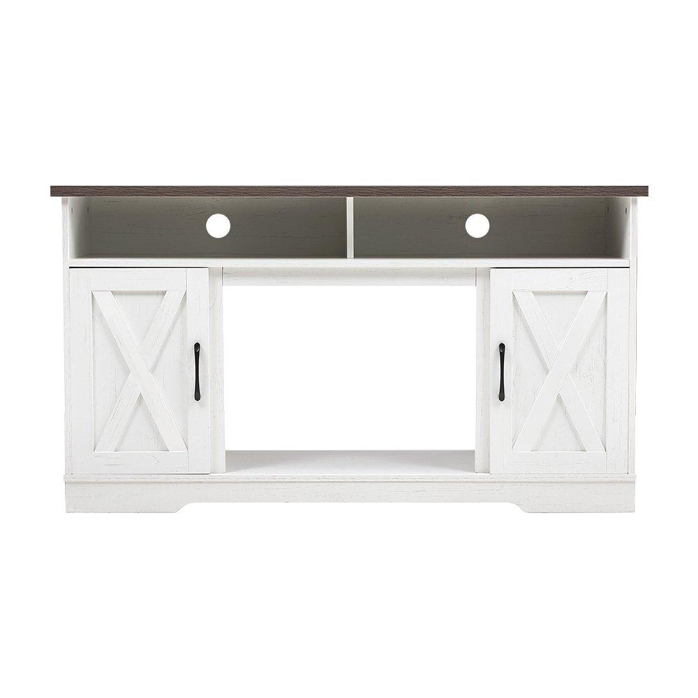 White - Kabinet UK - Electric Fireplace TV Stand with Timer and Remote - 4