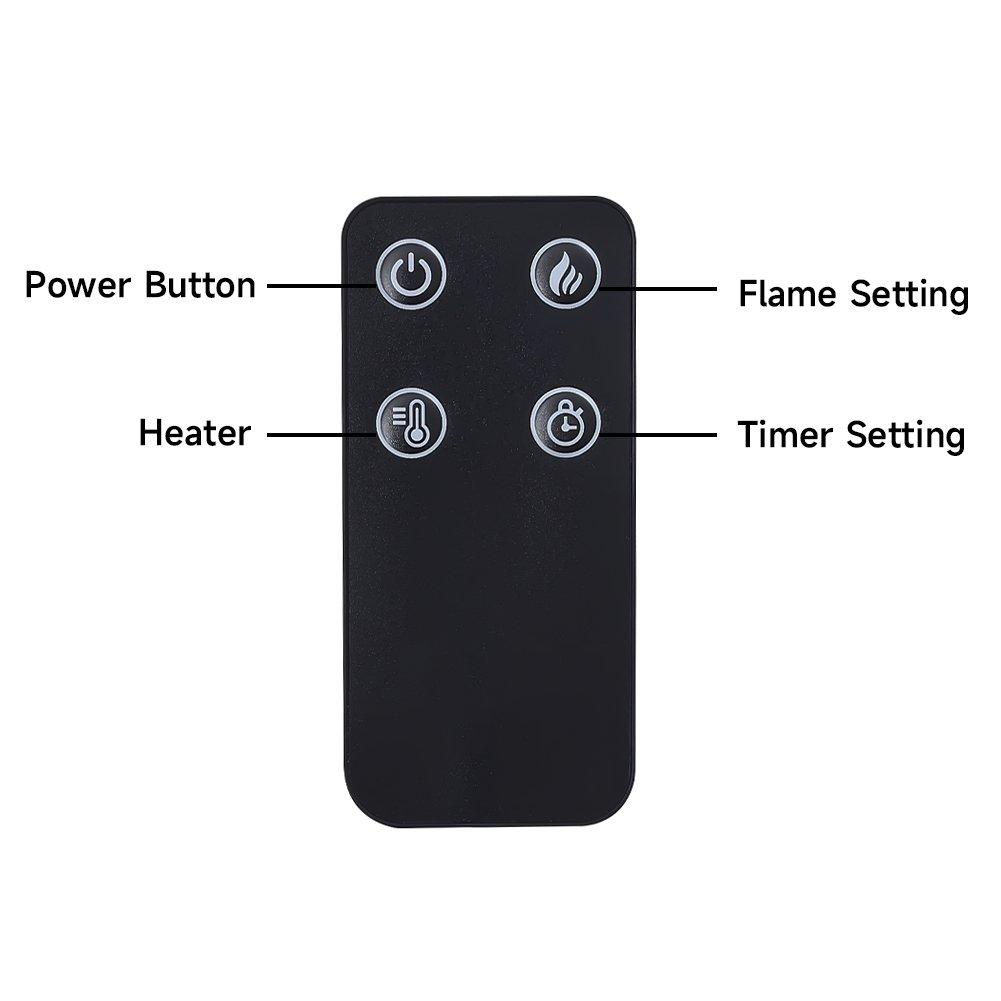 White - Kabinet UK - Electric Fireplace TV Stand with Timer and Remote - 8