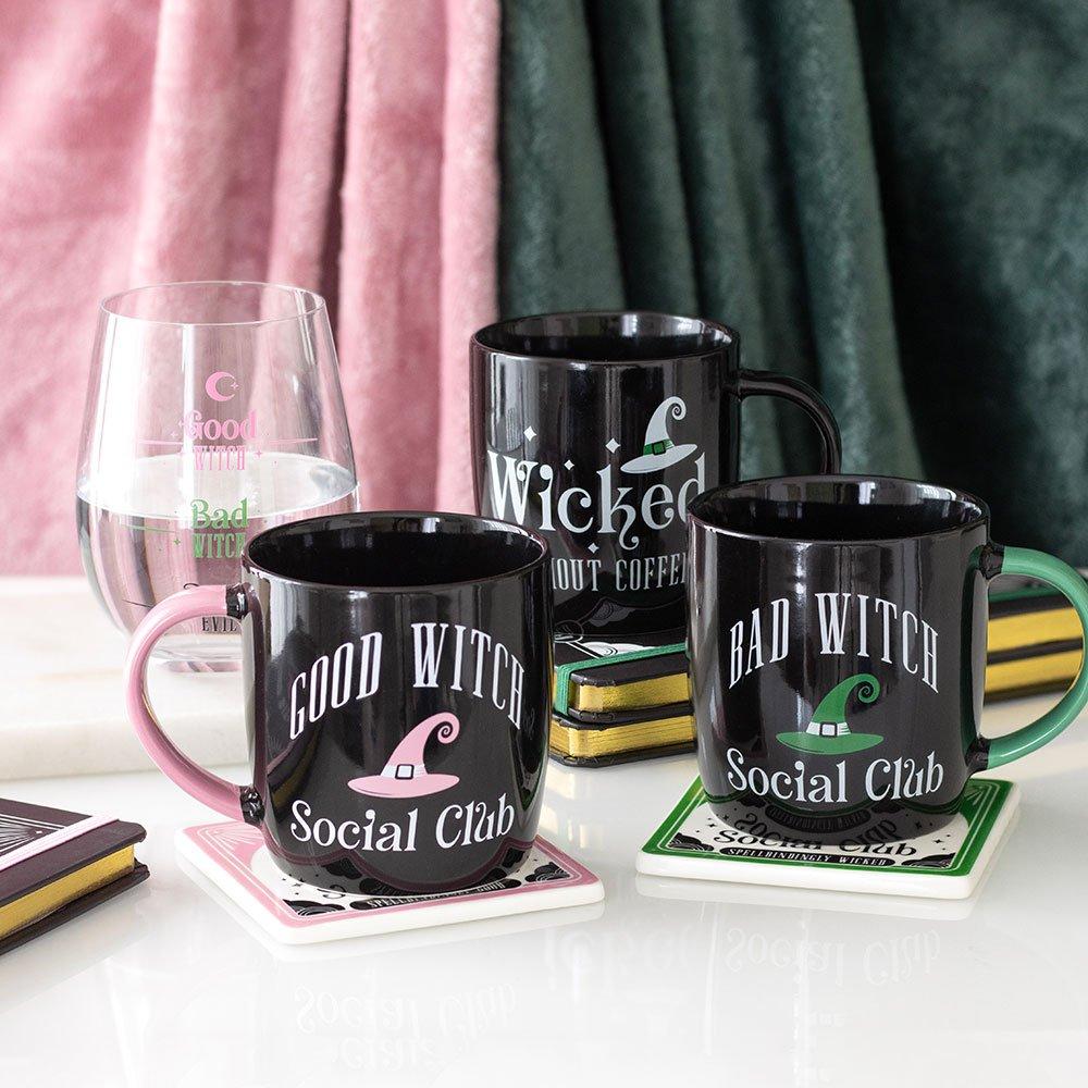 Black - Something Different - Good Witch Social Club Mug and Coaster Set - 6