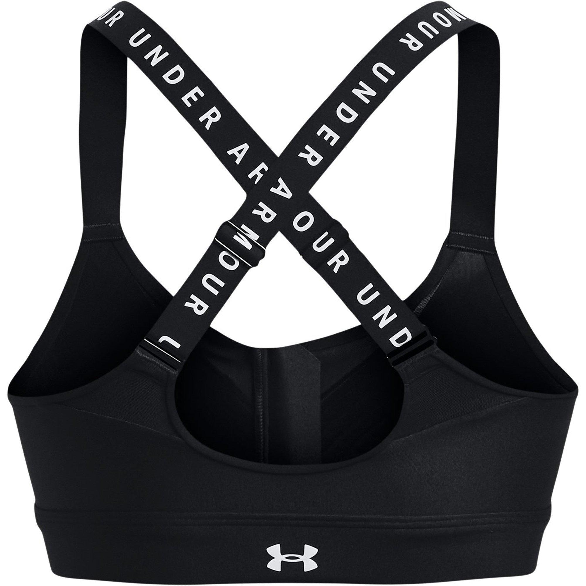 Crno/Bijelo - Under Armour - Women's Infinity Zipped High Impact Sports Bra - 2