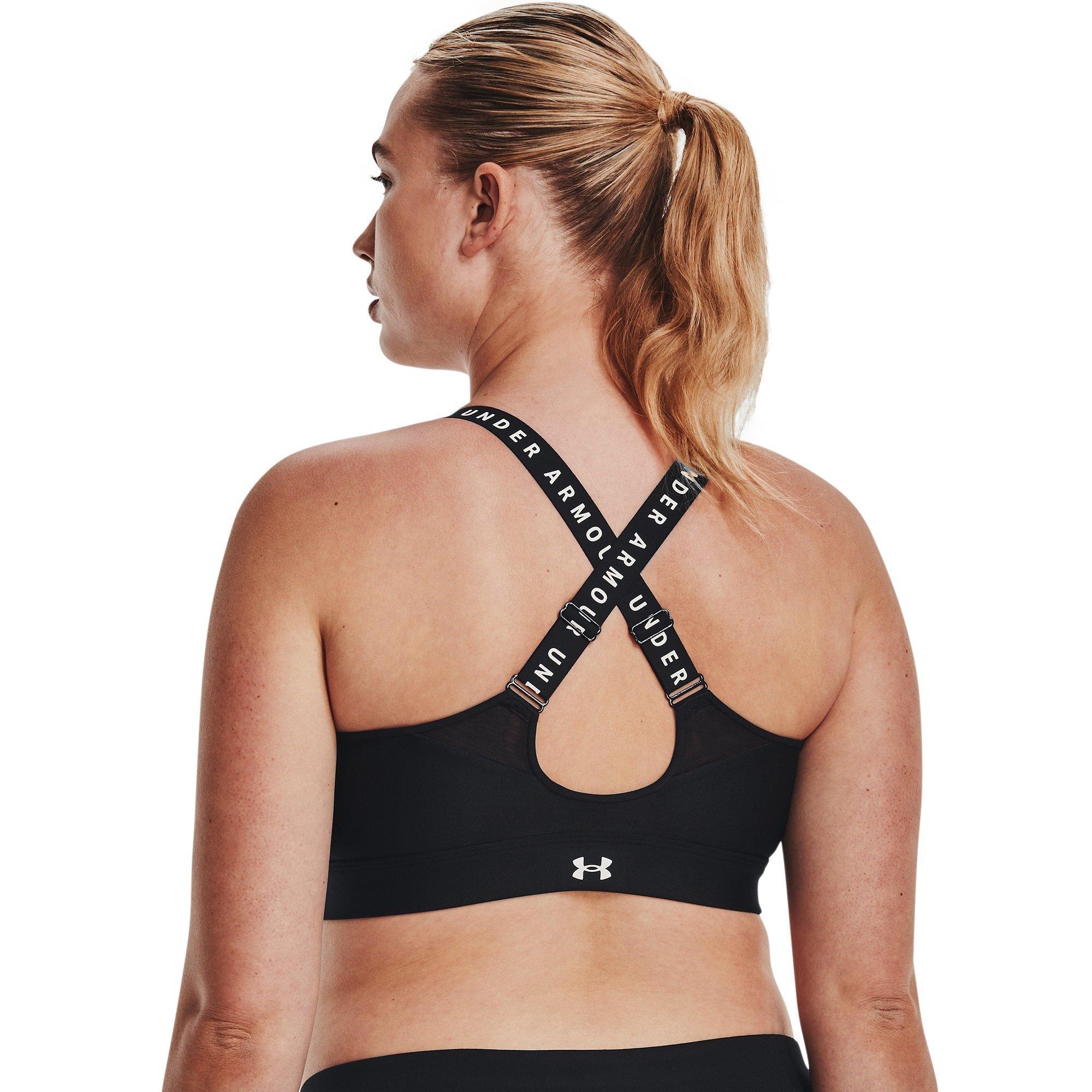 Crno/Bijelo - Under Armour - Women's Infinity Zipped High Impact Sports Bra - 12