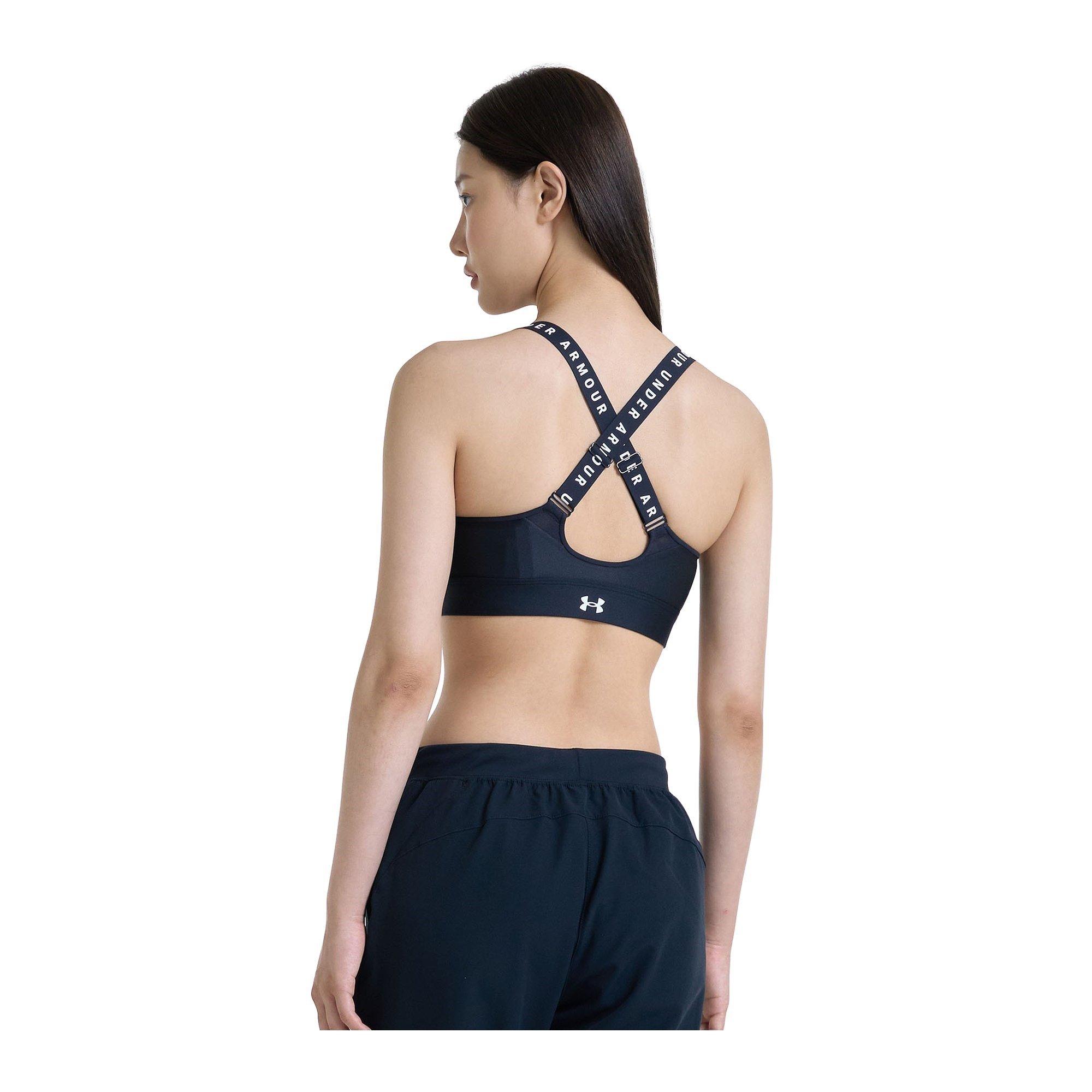 Crno/Bijelo - Under Armour - Women's Infinity Zipped High Impact Sports Bra - 15