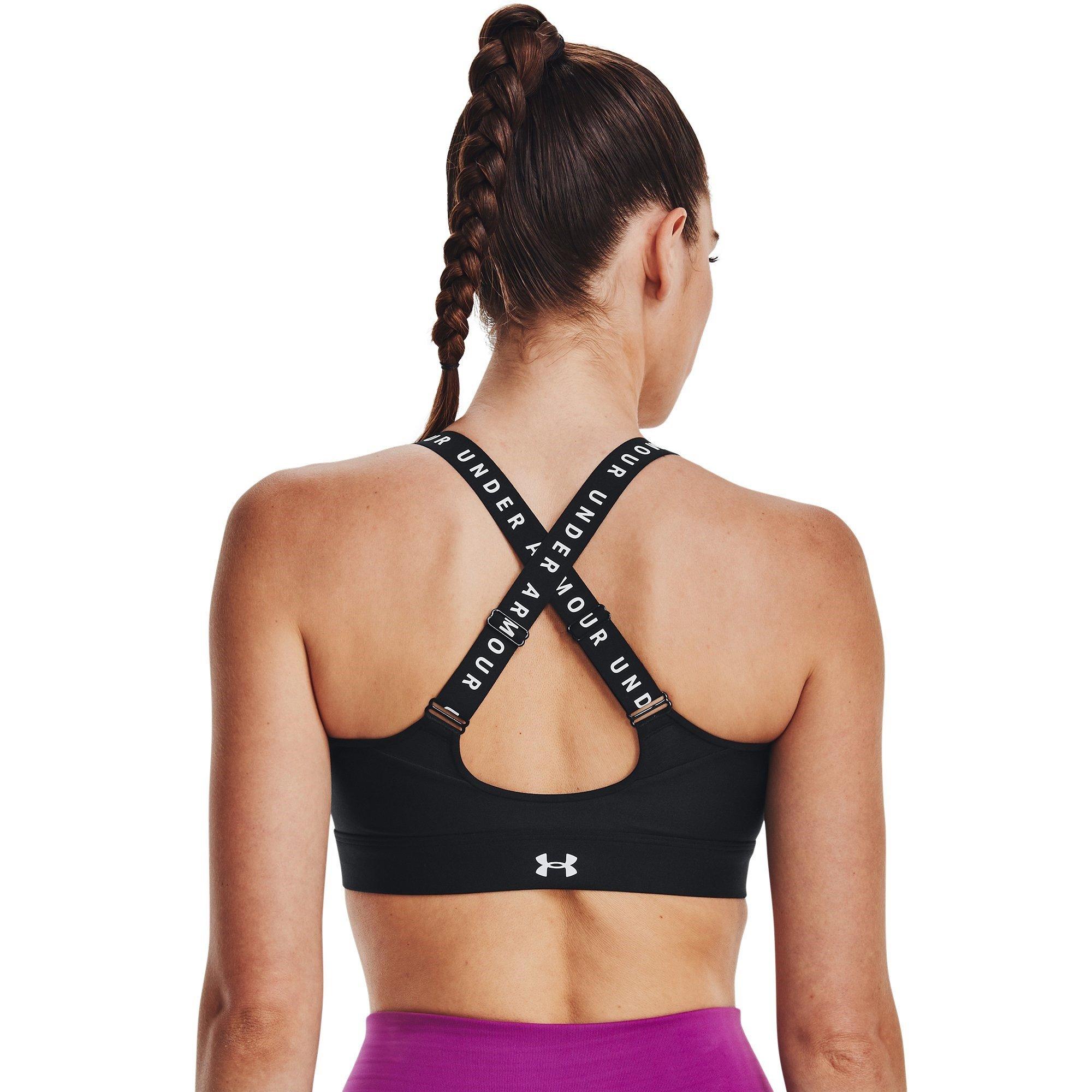 Crno/Bijelo - Under Armour - Women's Infinity Zipped High Impact Sports Bra - 4