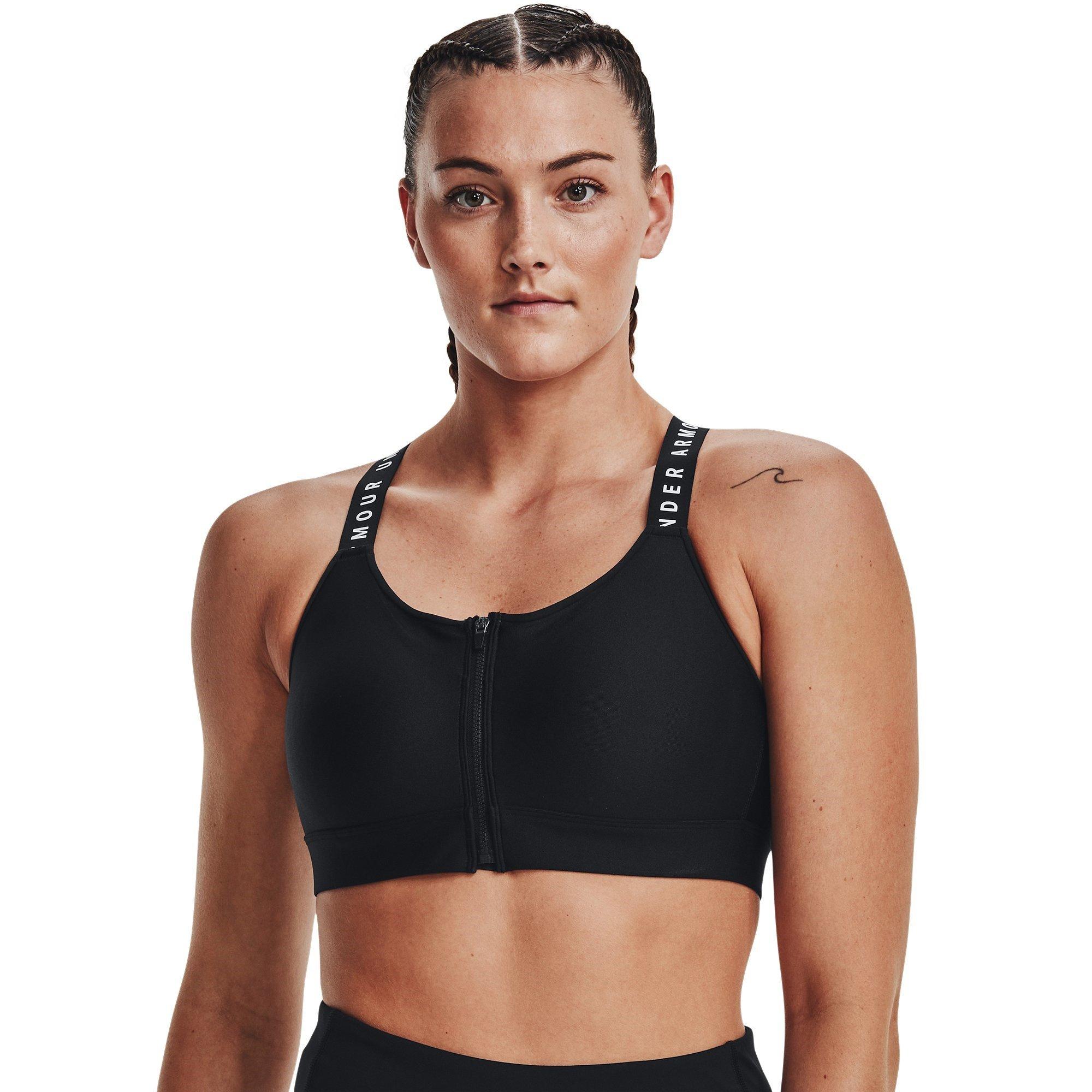 Crno/Bijelo - Under Armour - Women's Infinity Zipped High Impact Sports Bra - 7