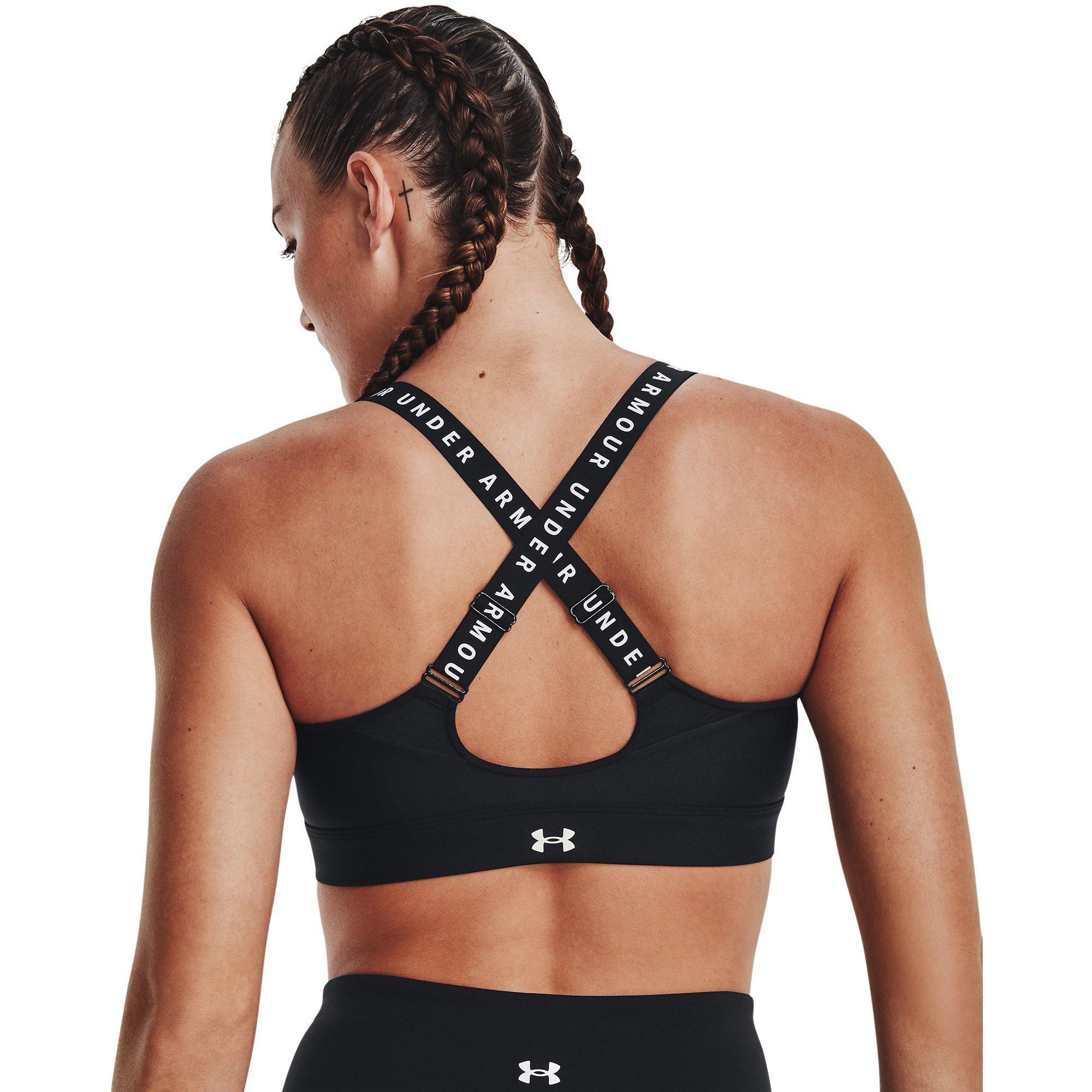 Crno/Bijelo - Under Armour - Women's Infinity Zipped High Impact Sports Bra - 8