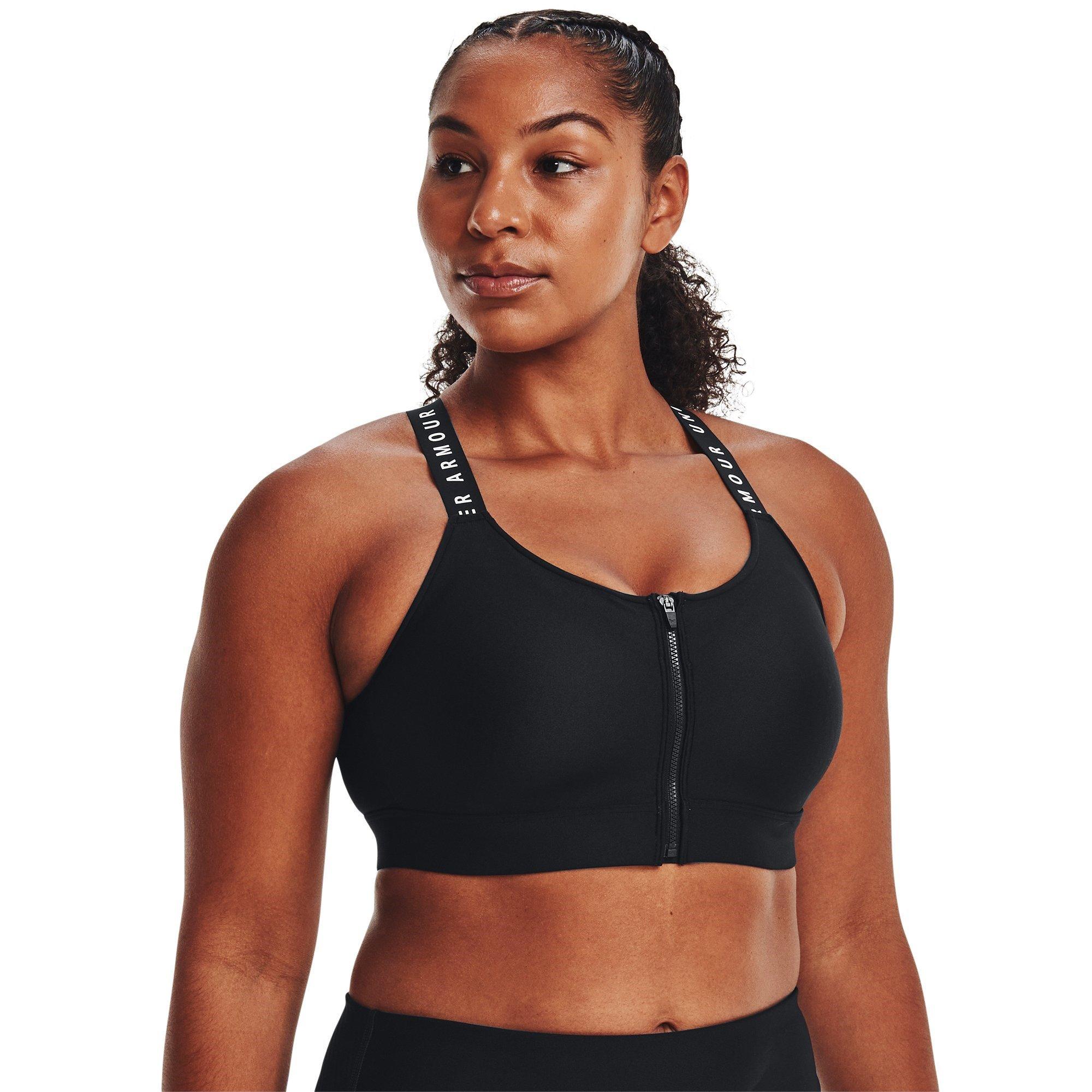Crno/Bijelo - Under Armour - Women's Infinity Zipped High Impact Sports Bra - 10