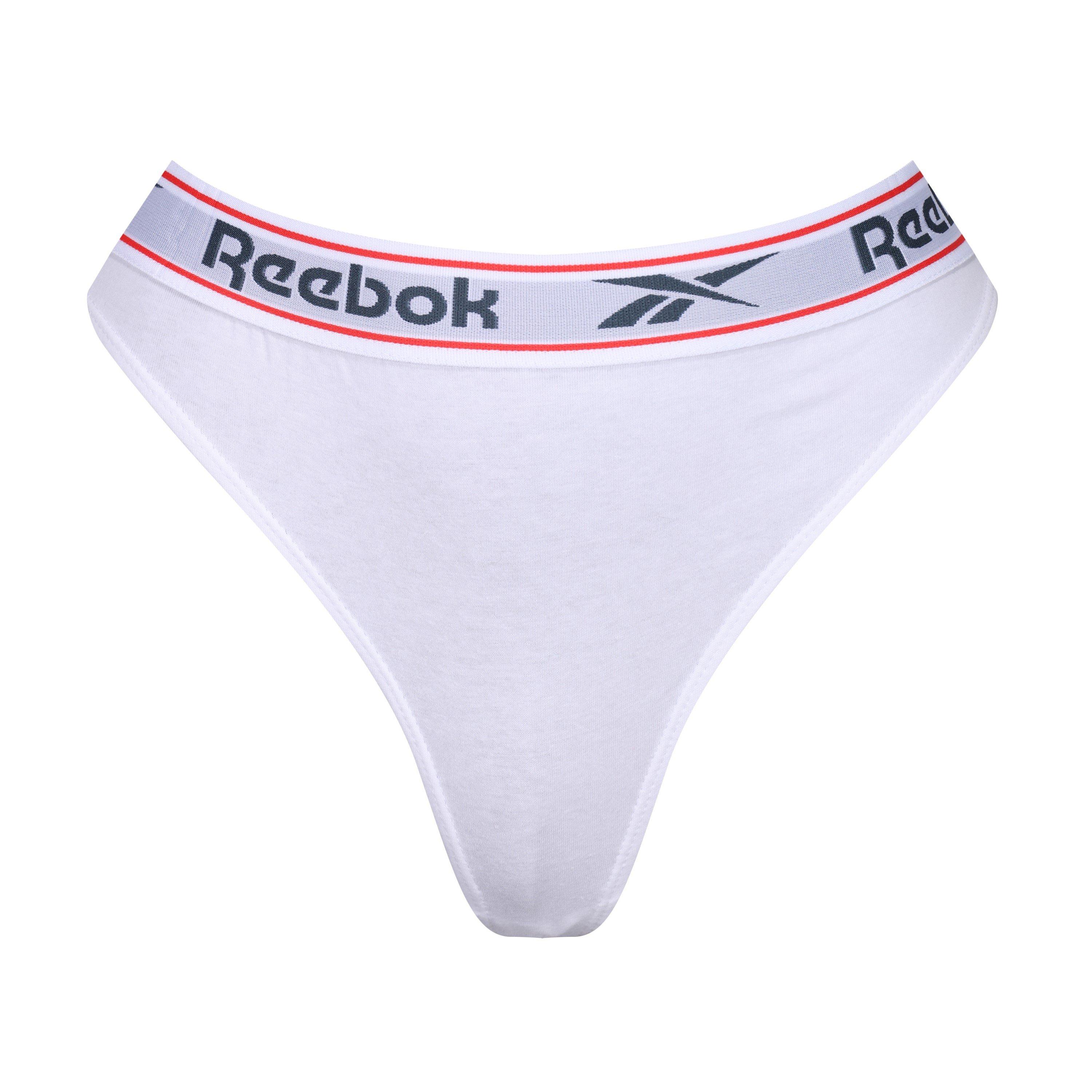 Black/White/Gry - Reebok - Women's Alyce Thongs - 4