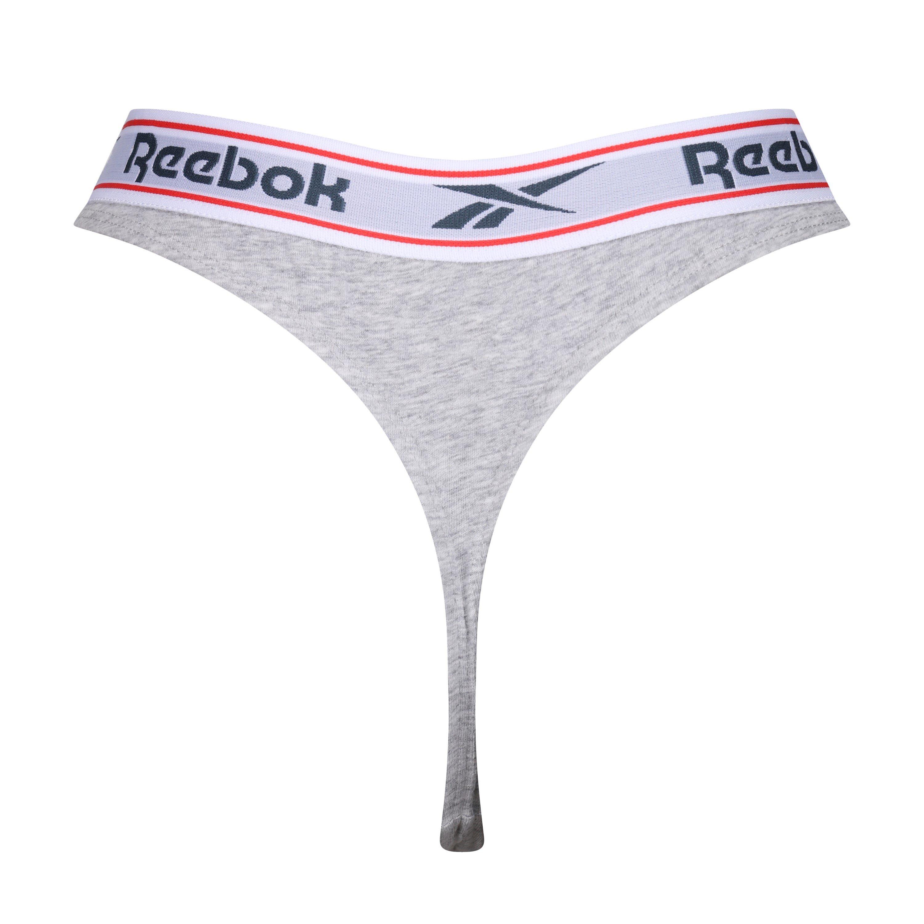 Black/White/Gry - Reebok - Women's Alyce Thongs - 5