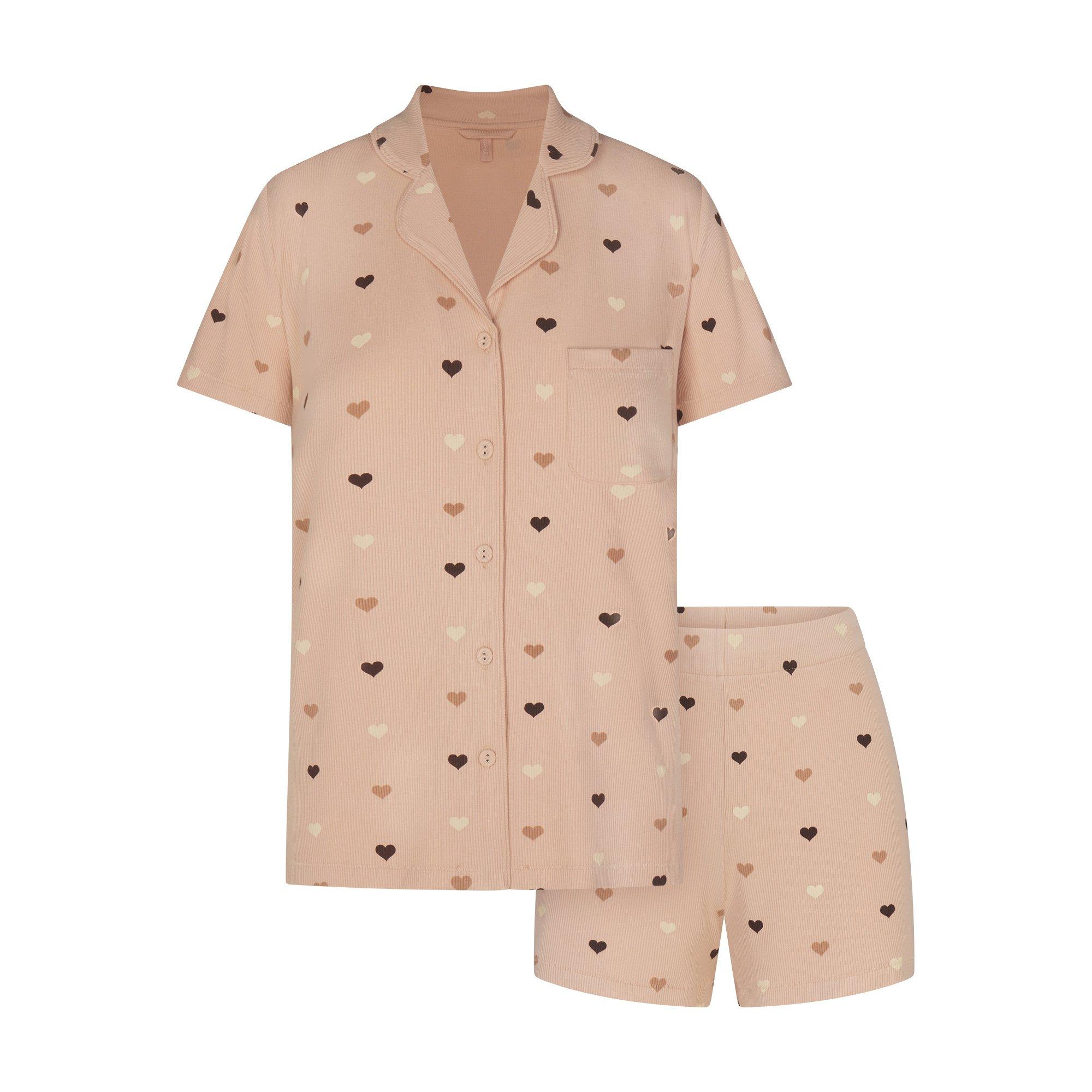 SKIMS Womens Soft Lounge Short Sleep Set - MICA MINI HEART - Size 16 (XL)