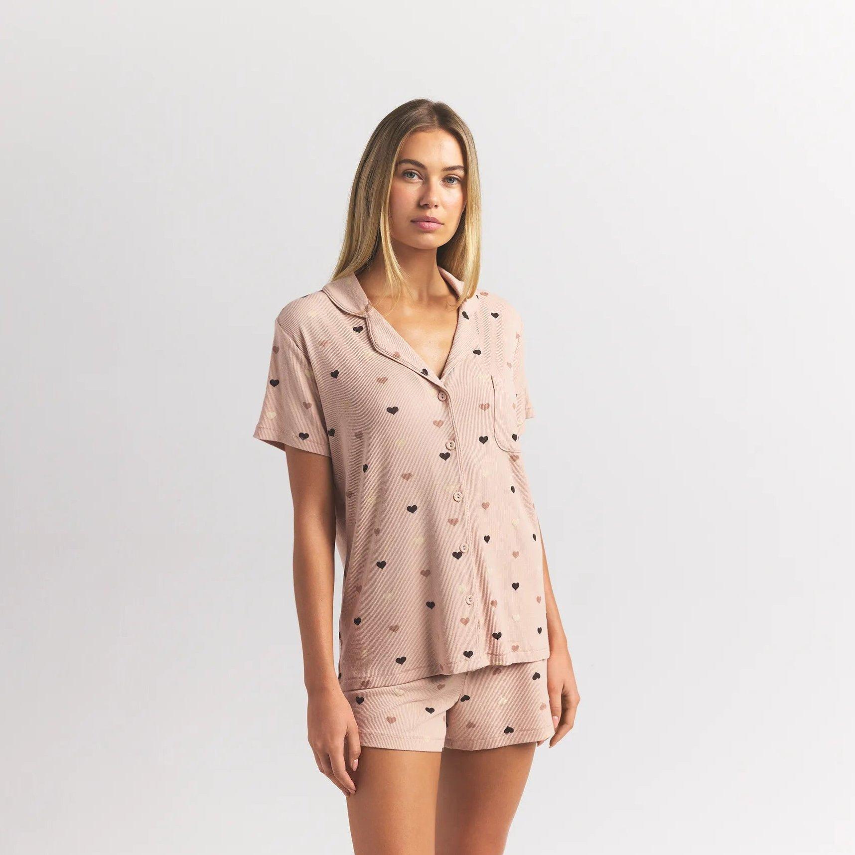 MICA MINI HEART - SKIMS - Womens Soft Lounge Short Sleep Set - 2